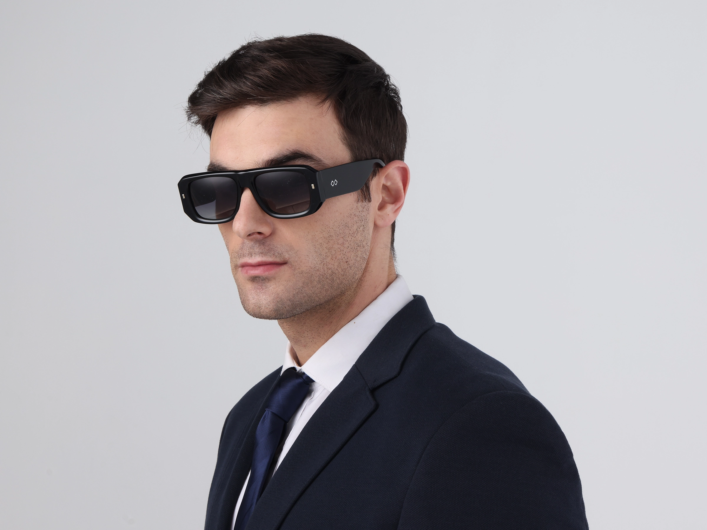 Black Frame With Dark Grey Gradient Sunglasses