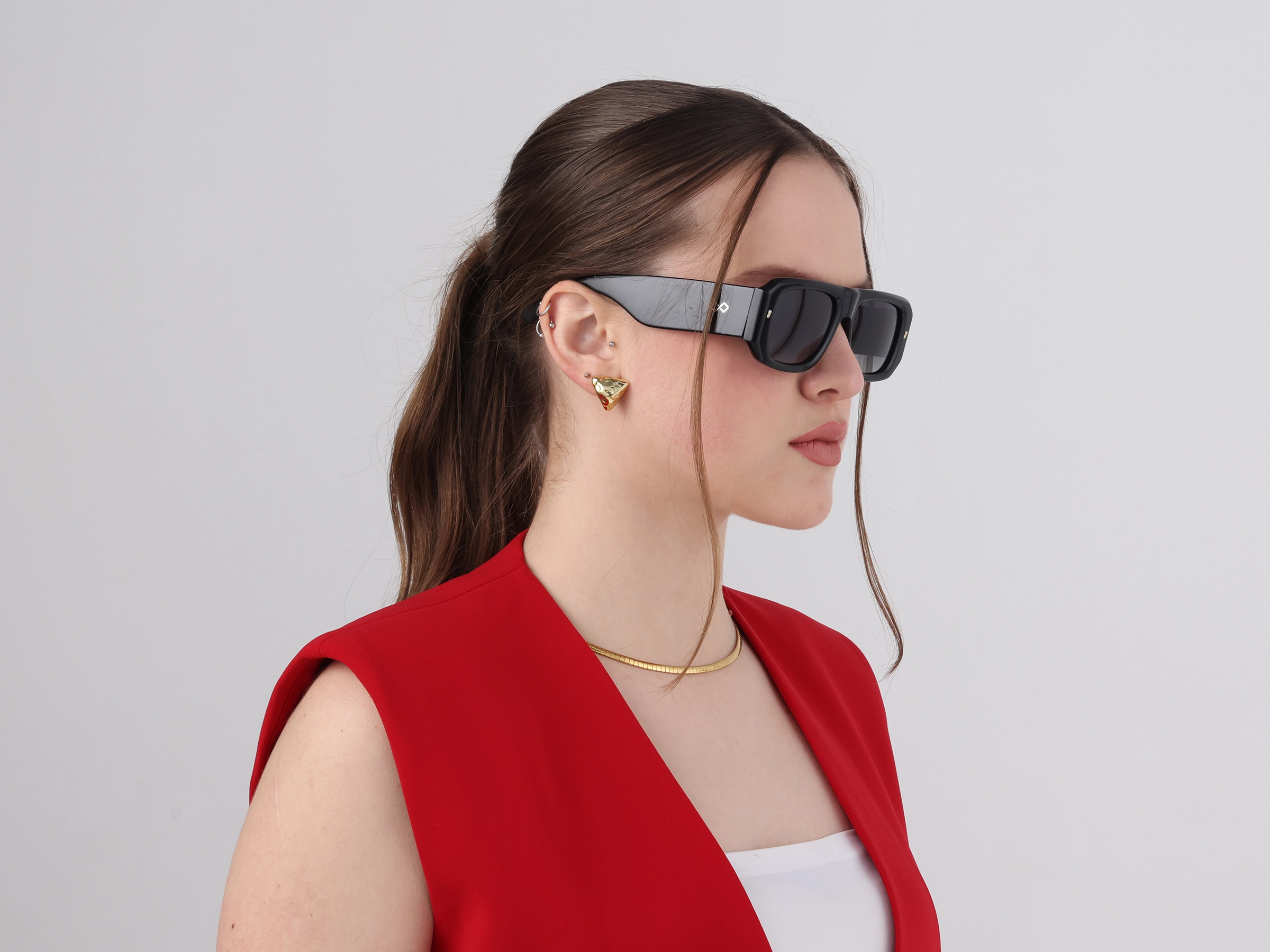 Black Frame With Dark Grey Gradient Sunglasses