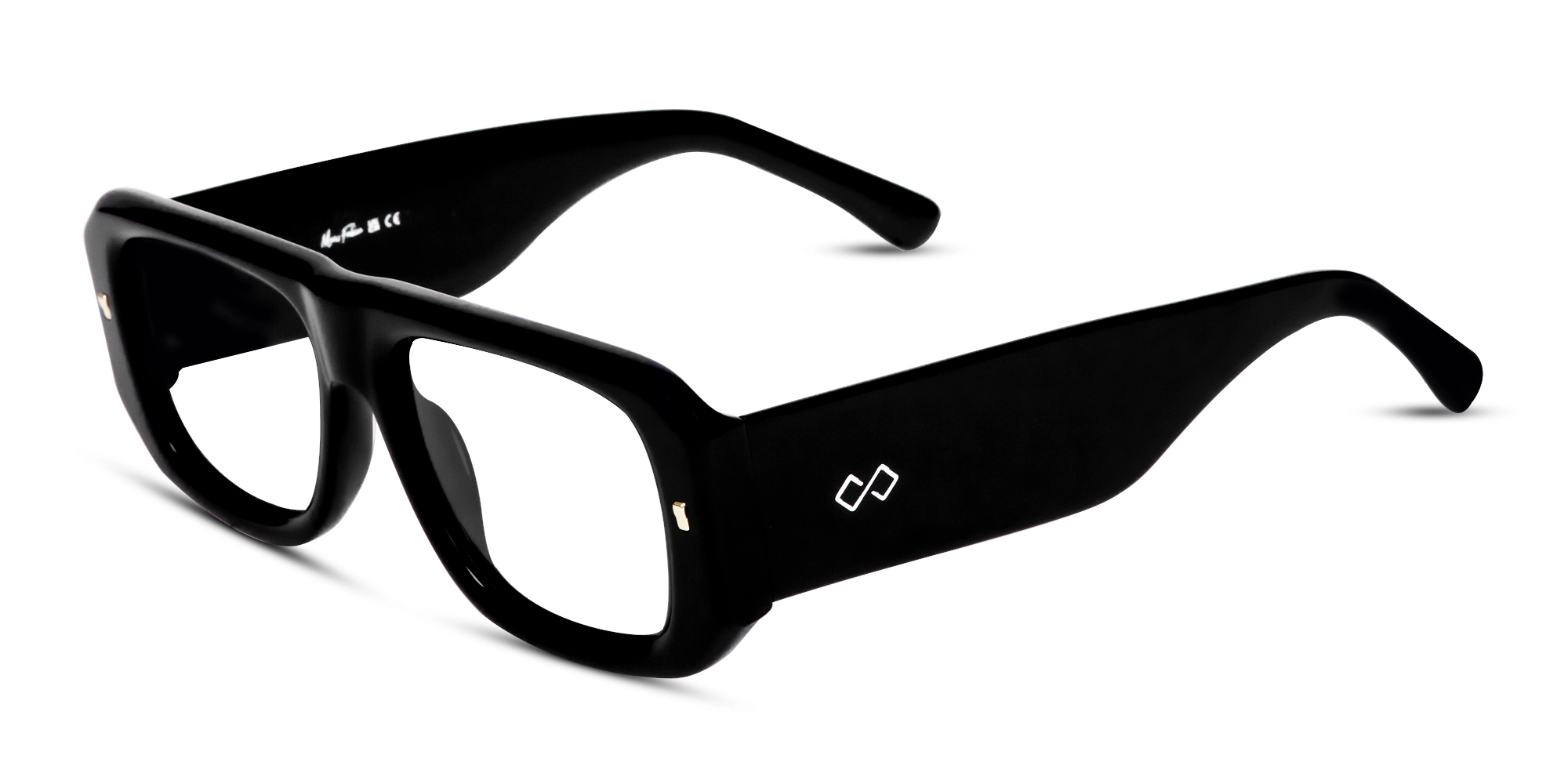 Black Frame Pilot Square Glasses