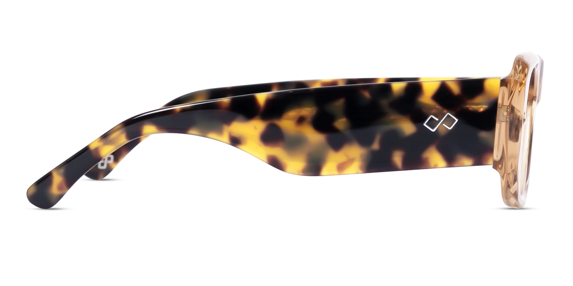 Crystal Peach Flat Top Pilot Glasses