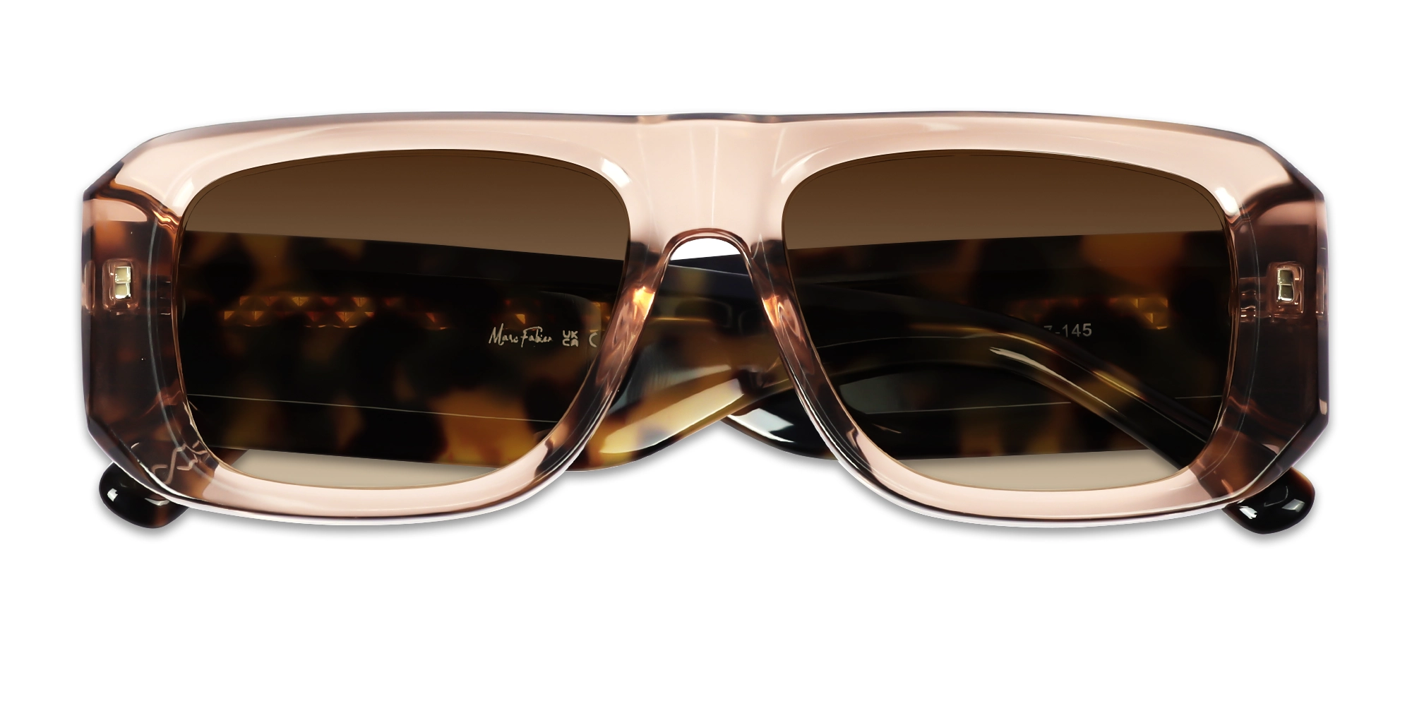 Flat Top Brown Gradient Tint Sunglasses