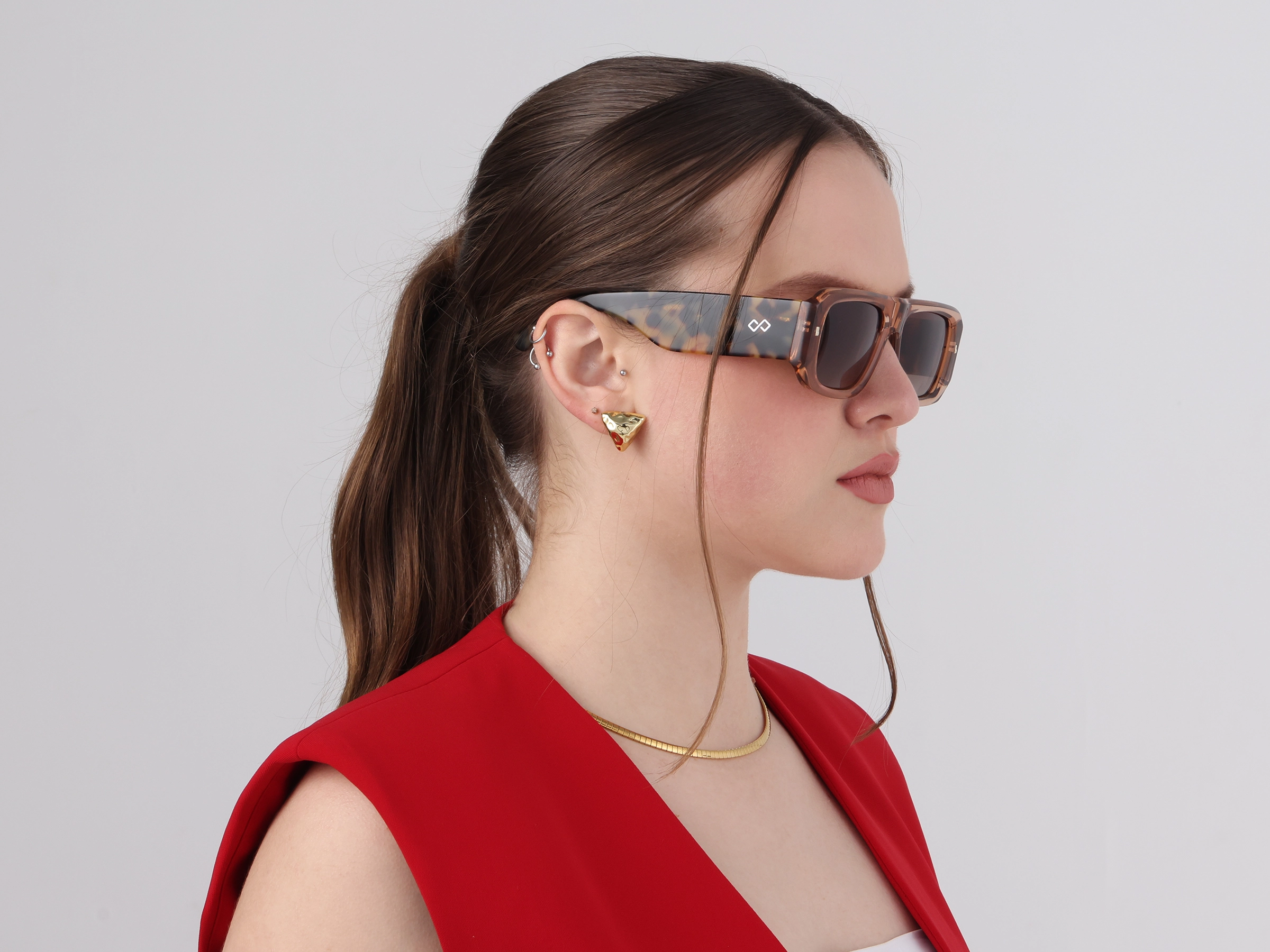 Flat Top Brown Gradient Tint Sunglasses