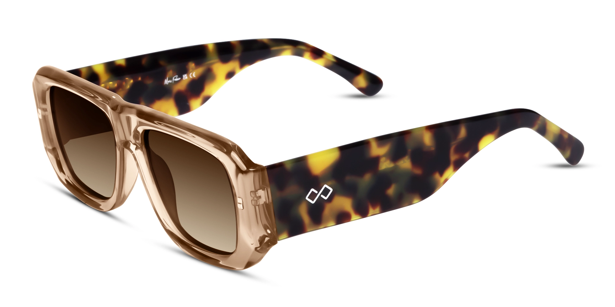 Flat Top Brown Gradient Tint Sunglasses Flat Top Brown Gradient Tint Sunglasses