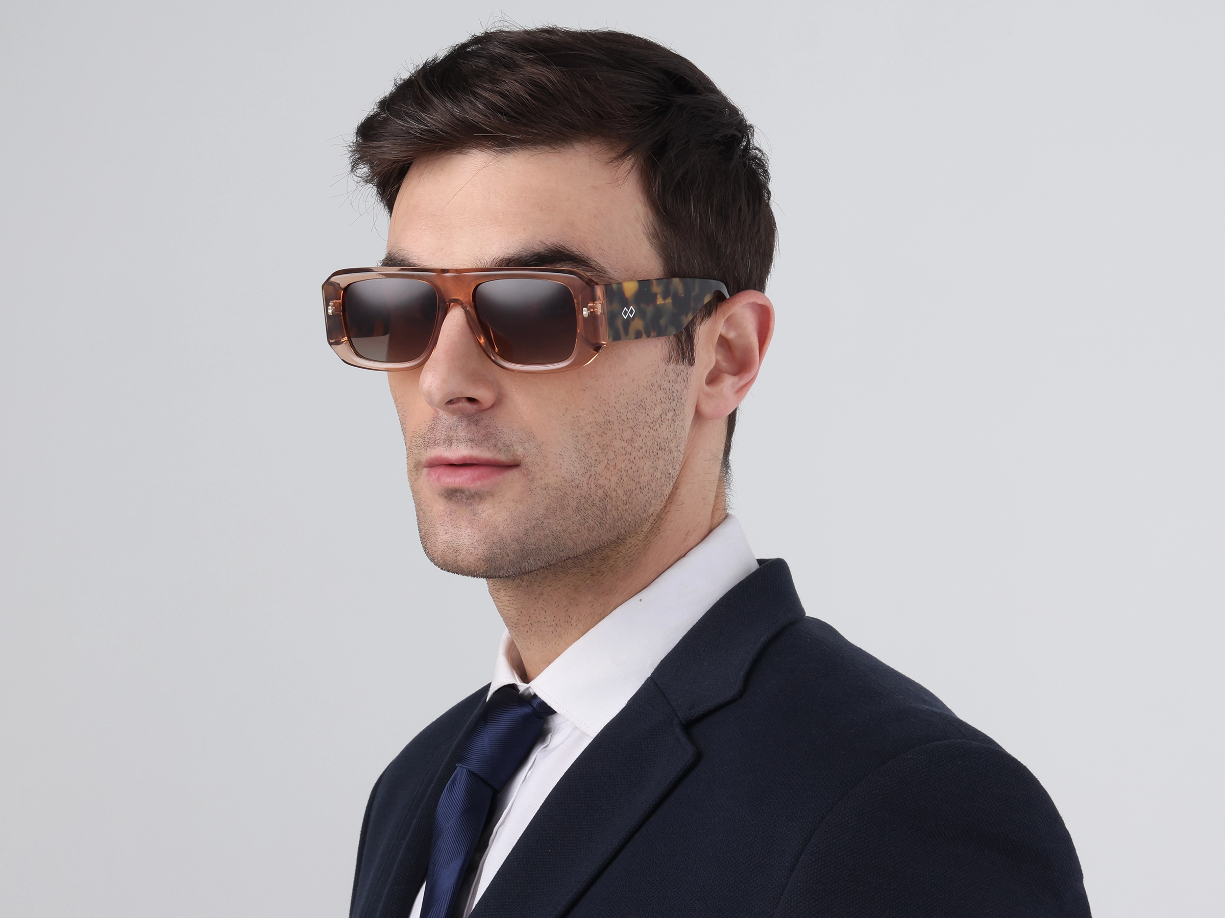 Flat Top Brown Gradient Tint Sunglasses