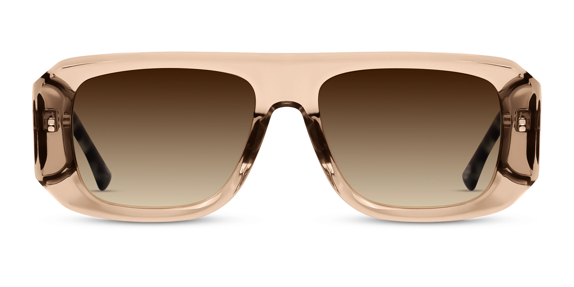 Flat Top Brown Gradient Tint Sunglasses