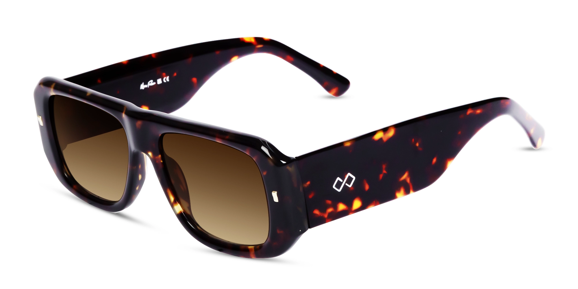 Pilot Dark Brown Gradient Tint Sunglasses