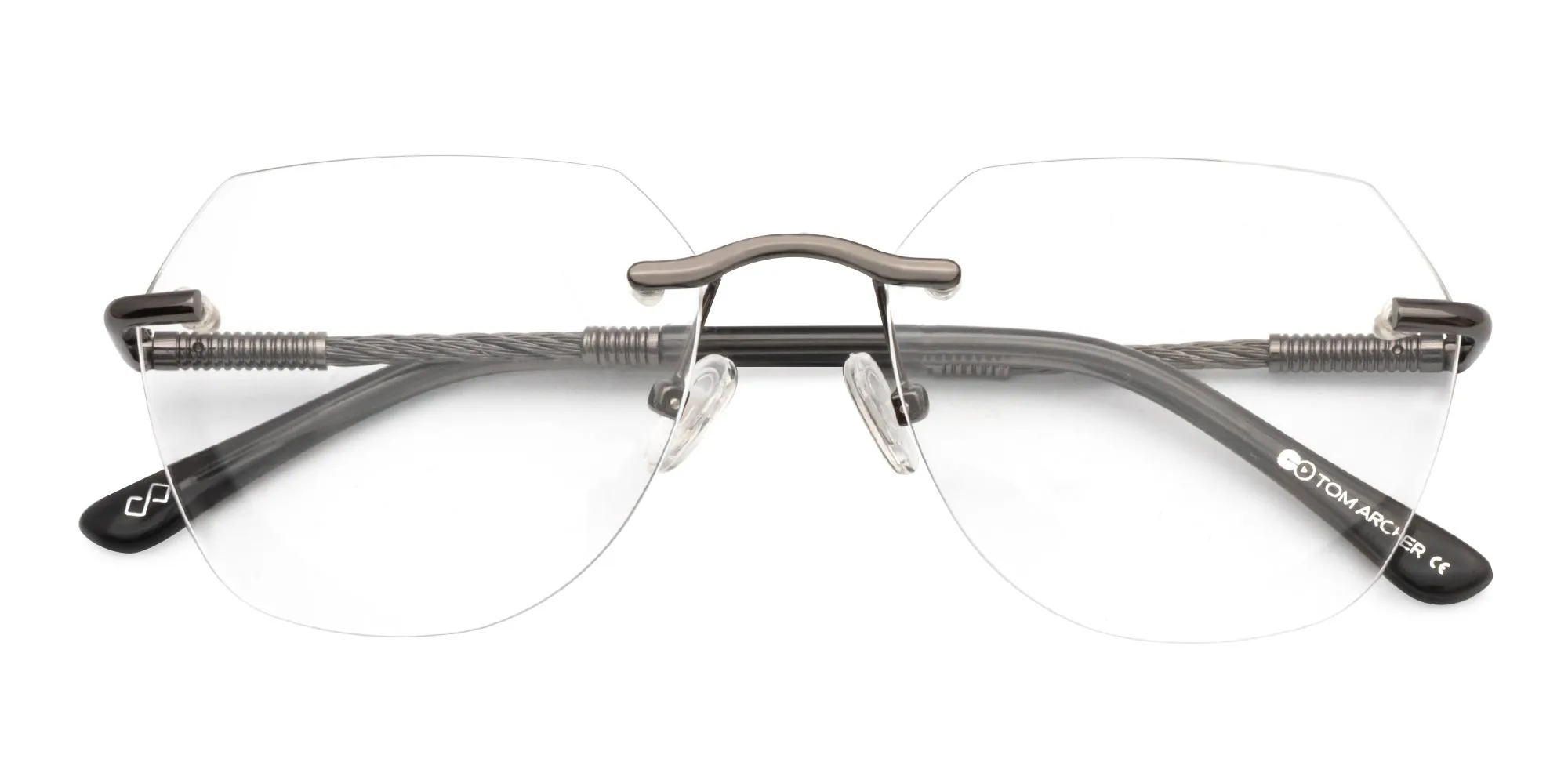 Hexagonal Rimless Glasses-2