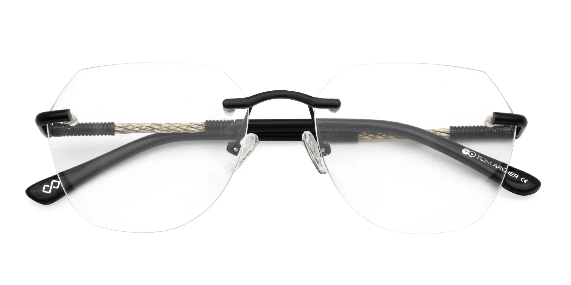 Rimless Hexagon Eyeglasses-2