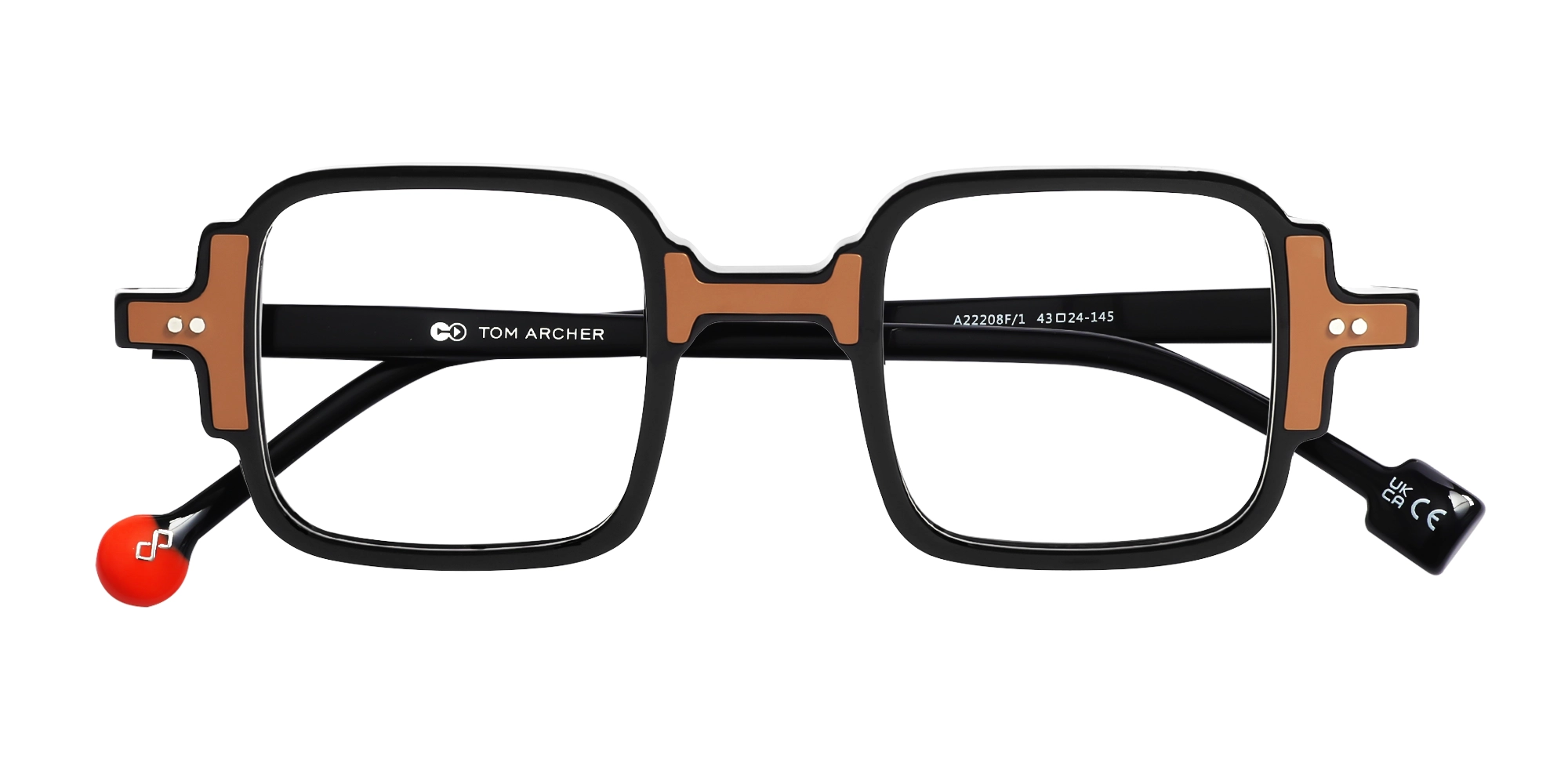 Black & Brown Square Acetate Glasses-6