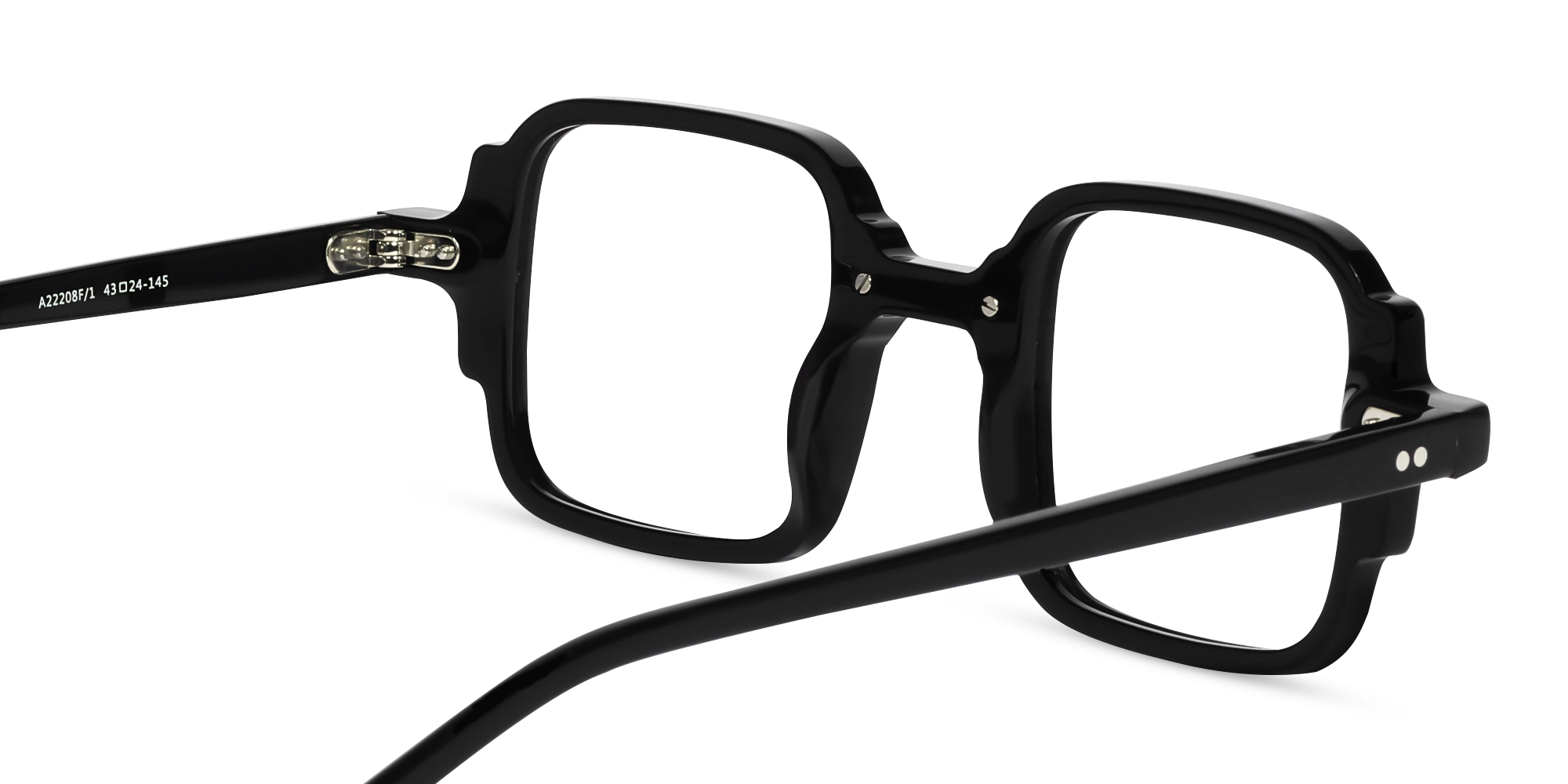Black & Brown Square Acetate Glasses-5