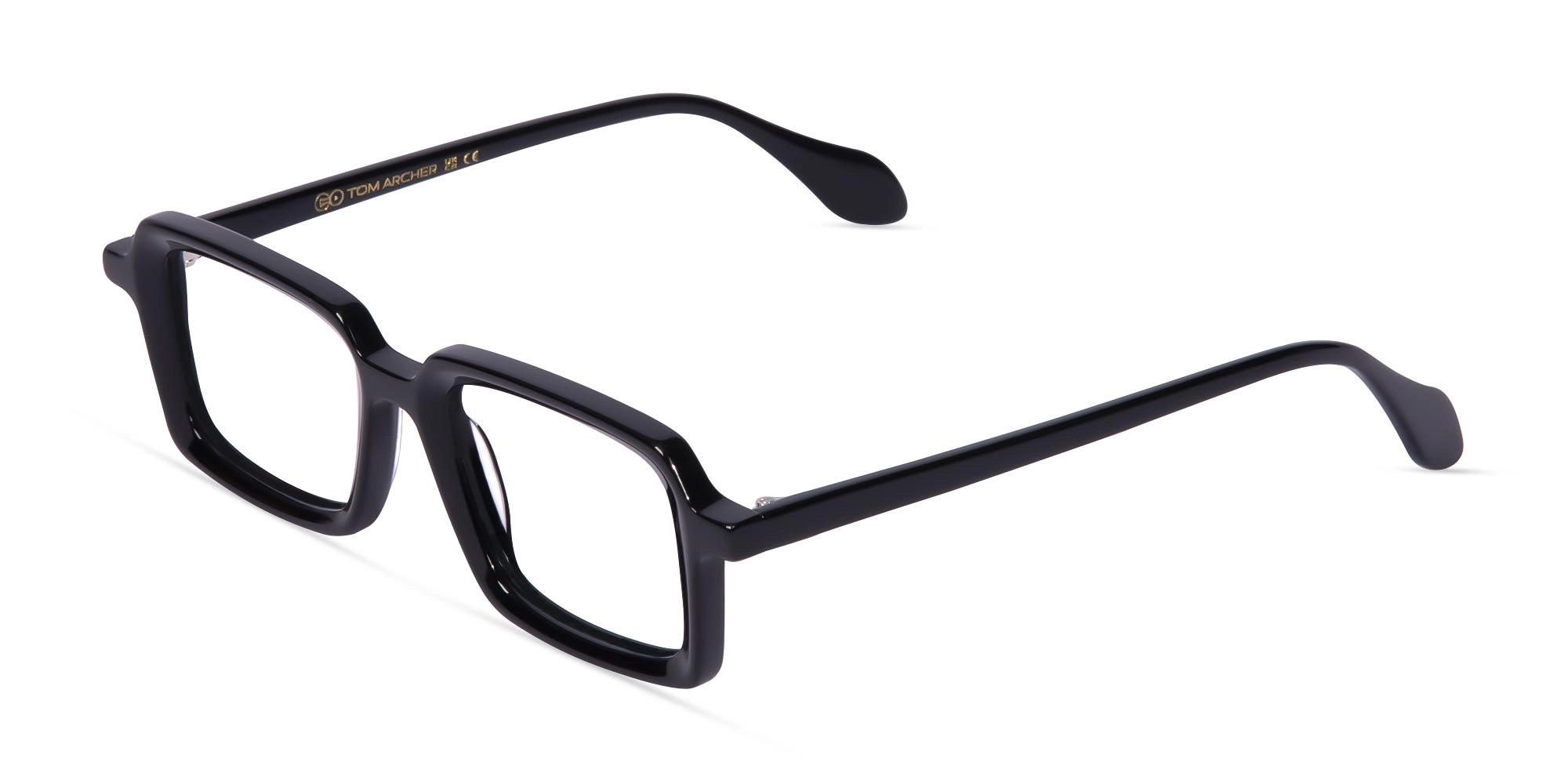 Black Rectangular Eyeglasses- 3