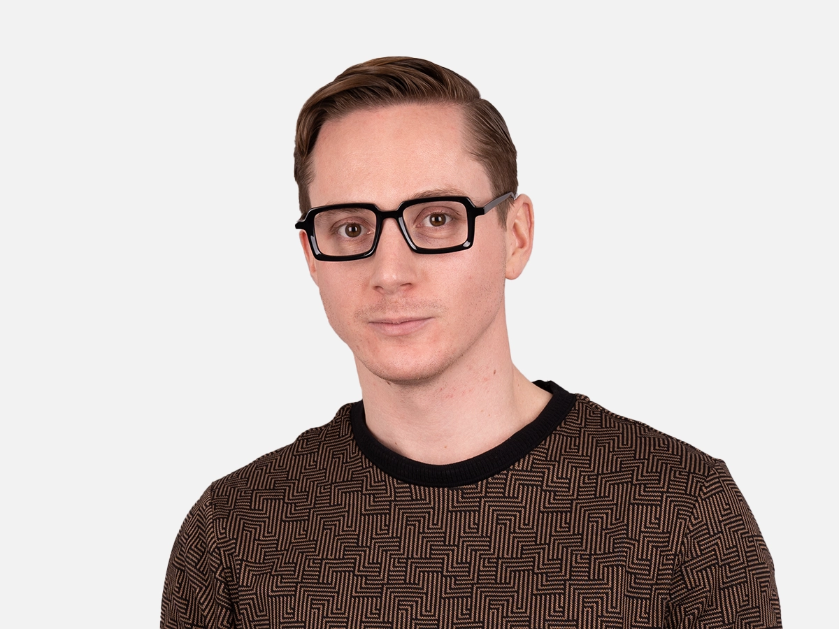 Black Rectangular Eyeglasses- 42