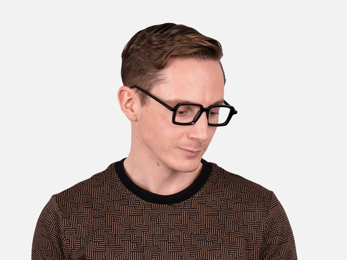 Black Rectangular Eyeglasses- 44