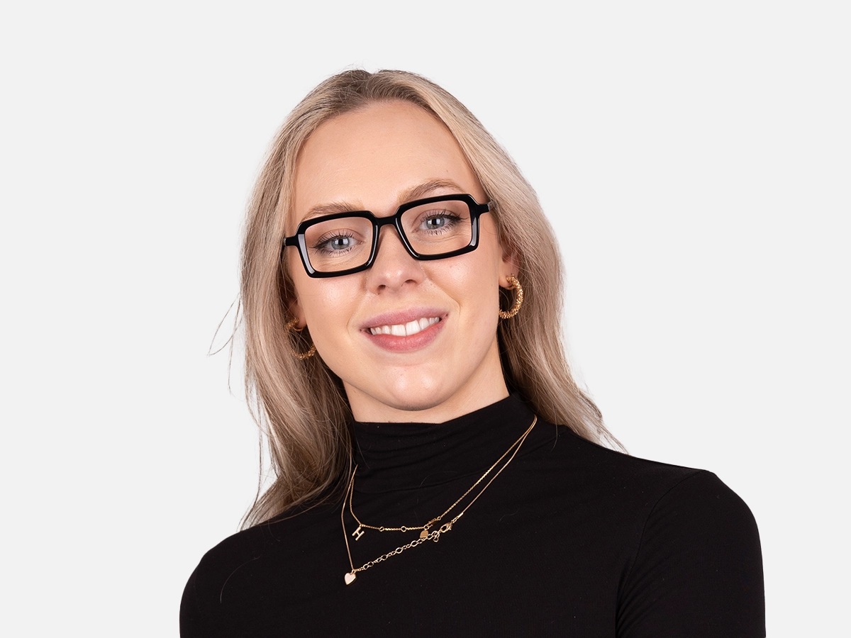 Black Rectangular Eyeglasses- 51