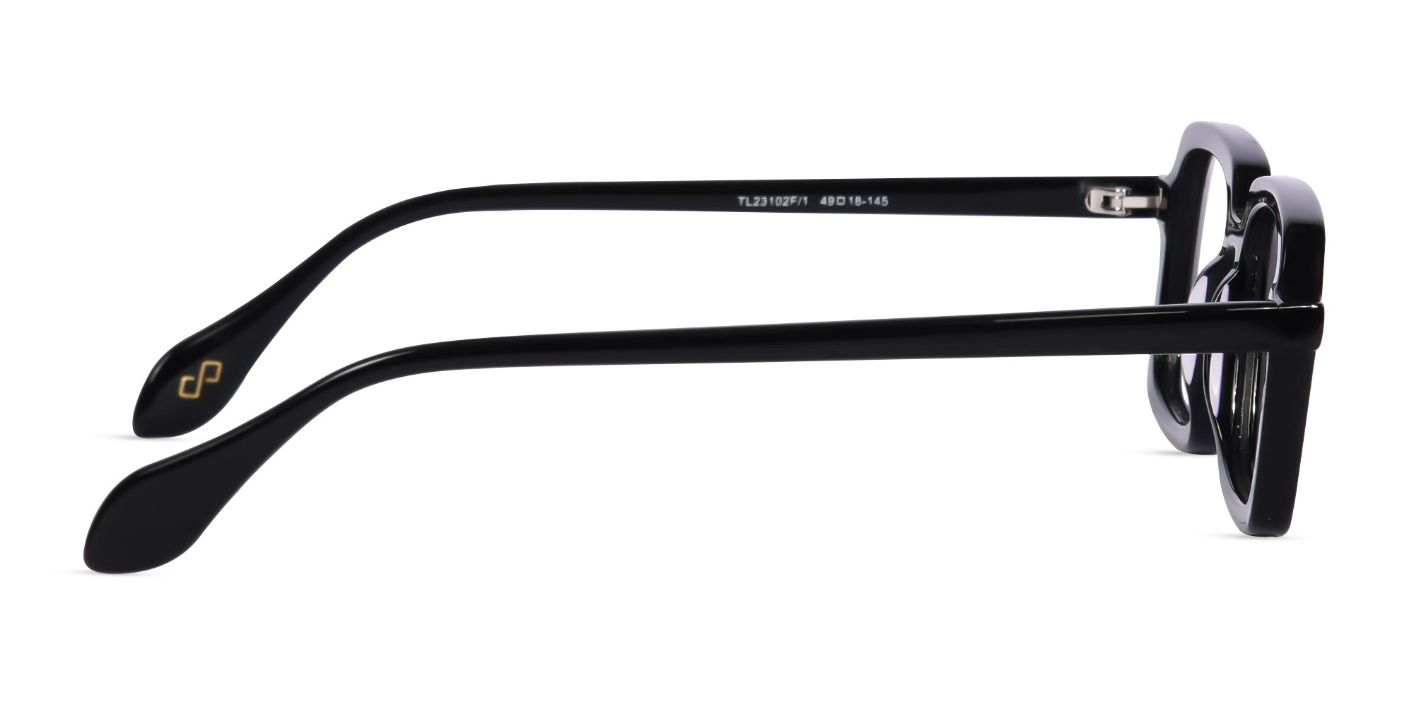 Black Rectangular Eyeglasses- 4