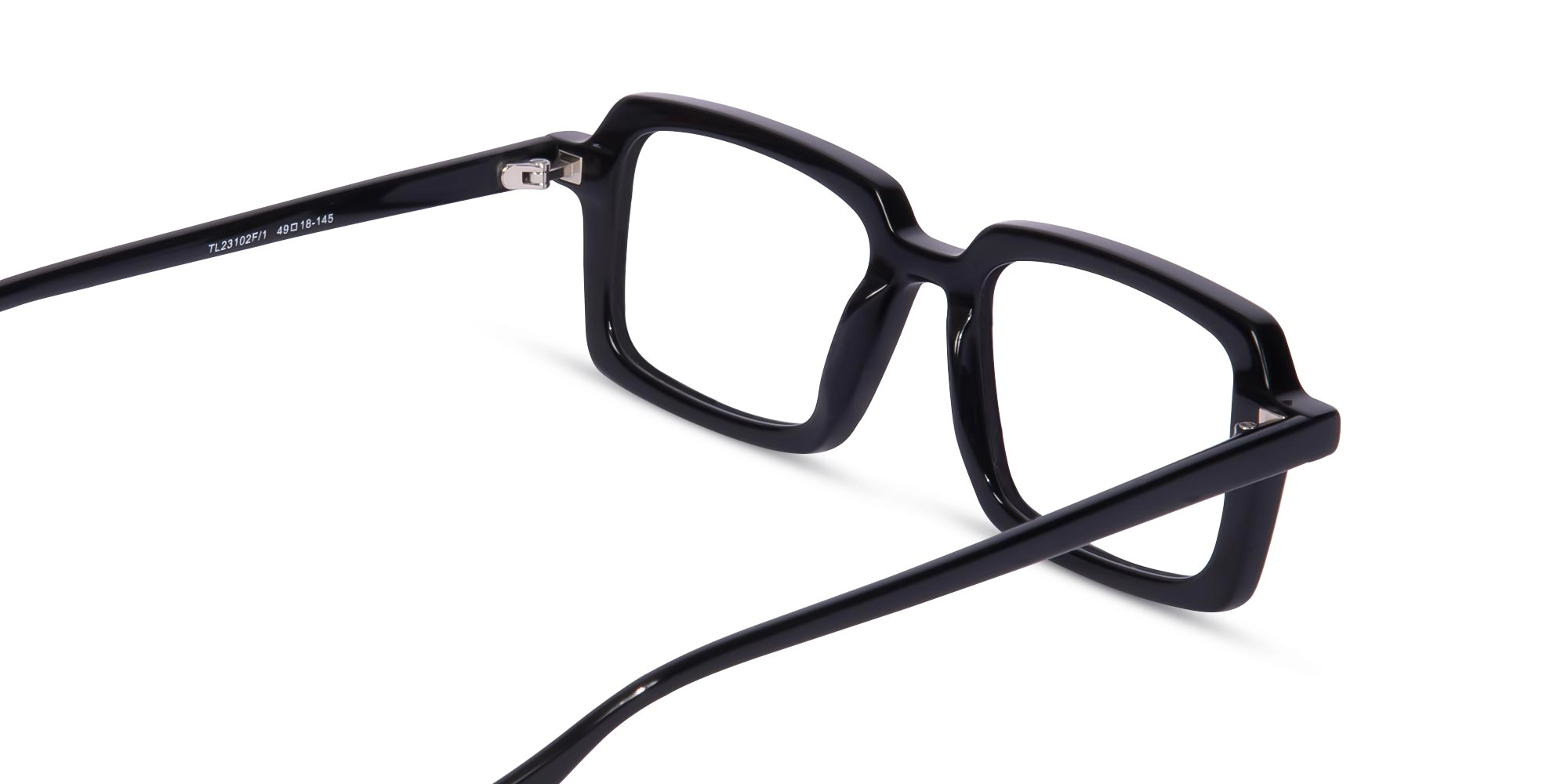 Black Rectangular Eyeglasses- 5