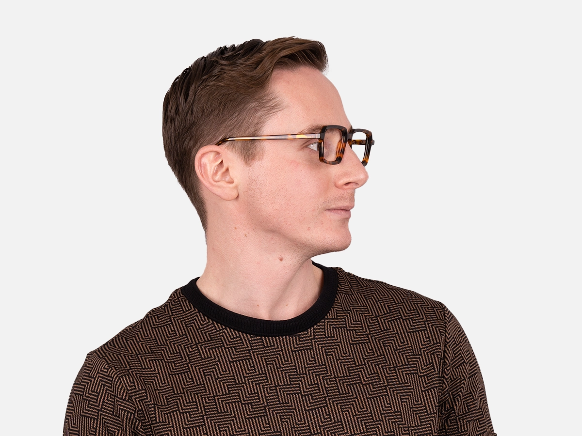 Tortoise Rectangle Eyeglasses- 45