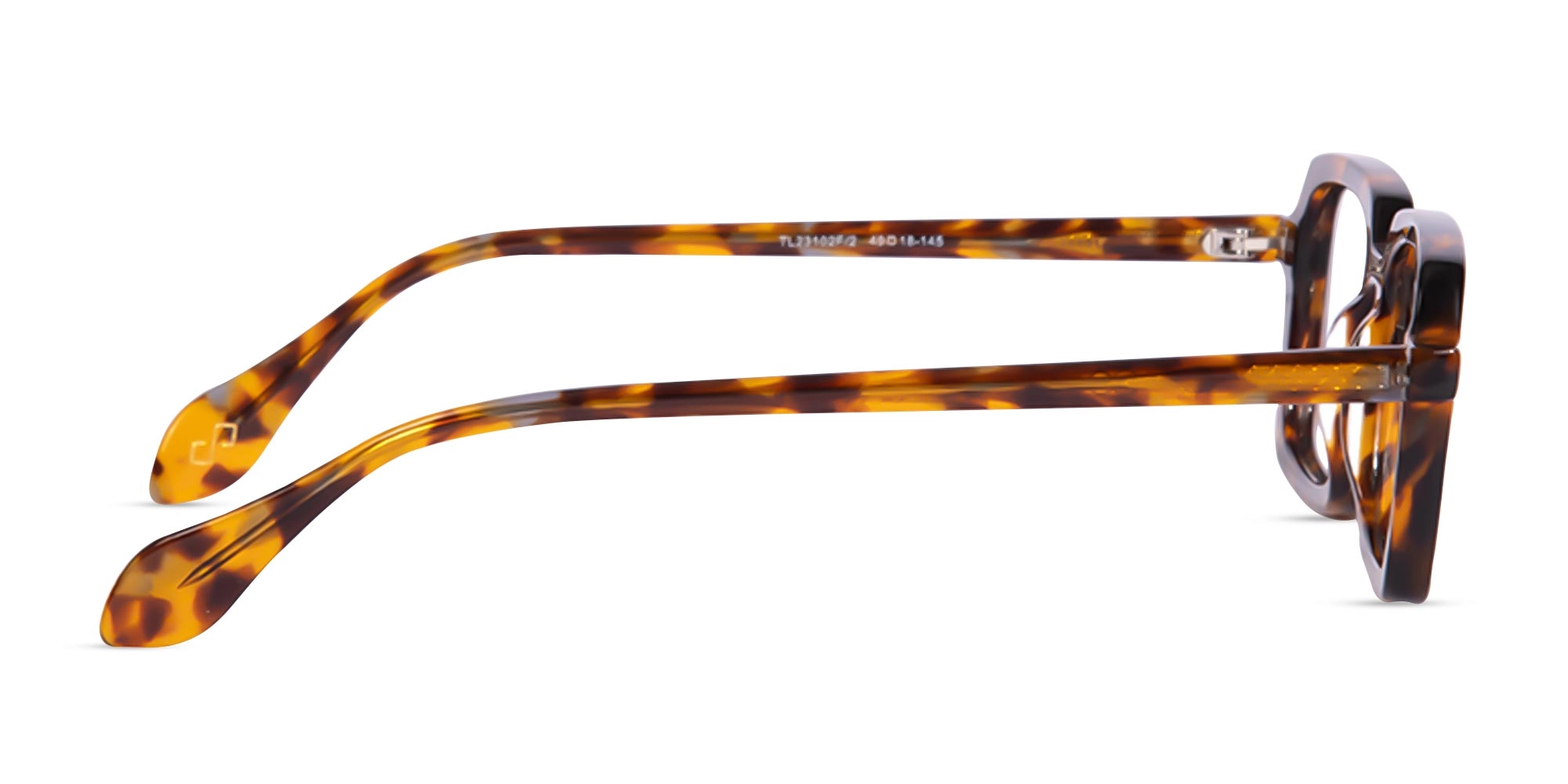 Tortoise Rectangle Eyeglasses- 4
