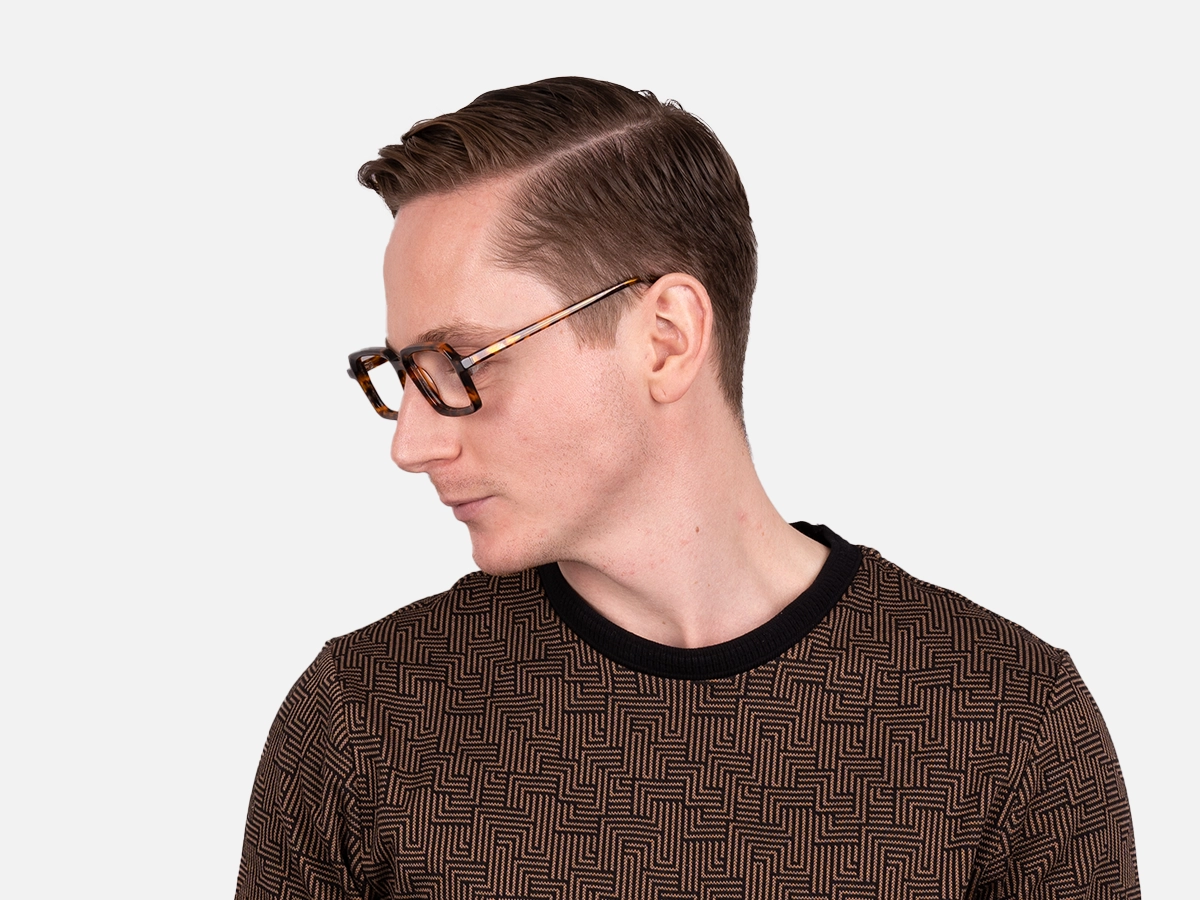 Tortoise Rectangle Eyeglasses- 44