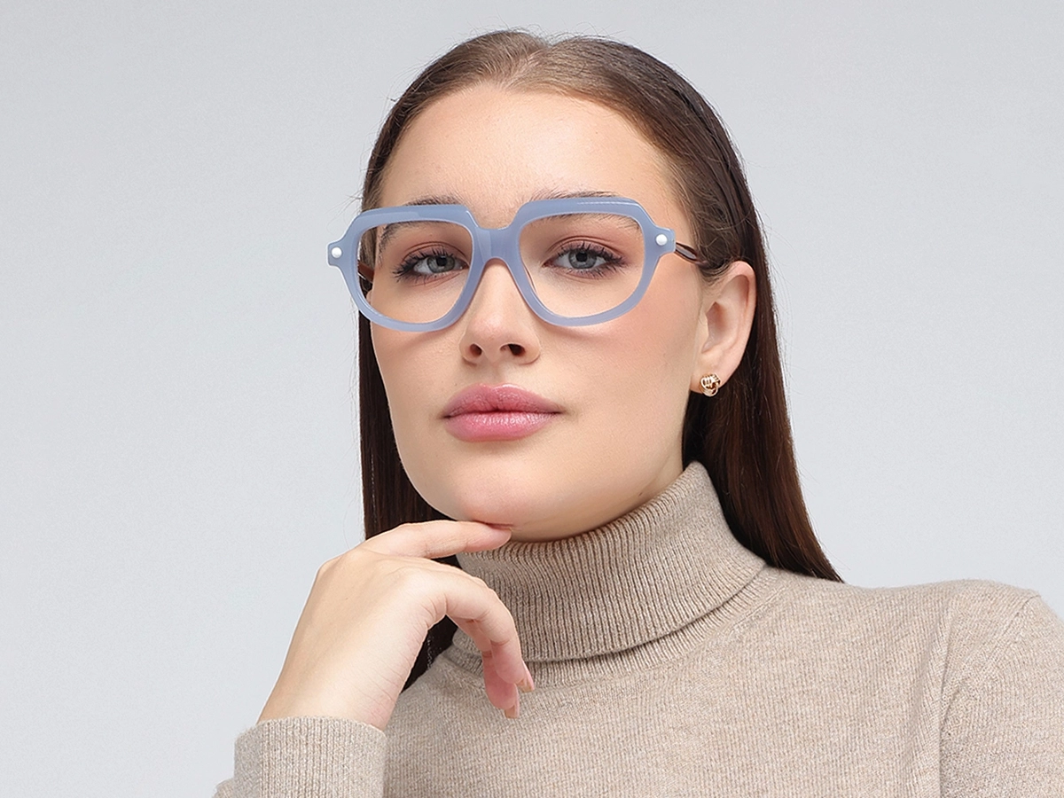 Blue Oversized Glasses 52