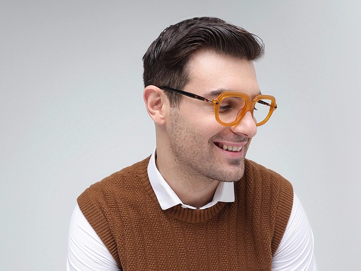 Gold Oversized Glasses 43