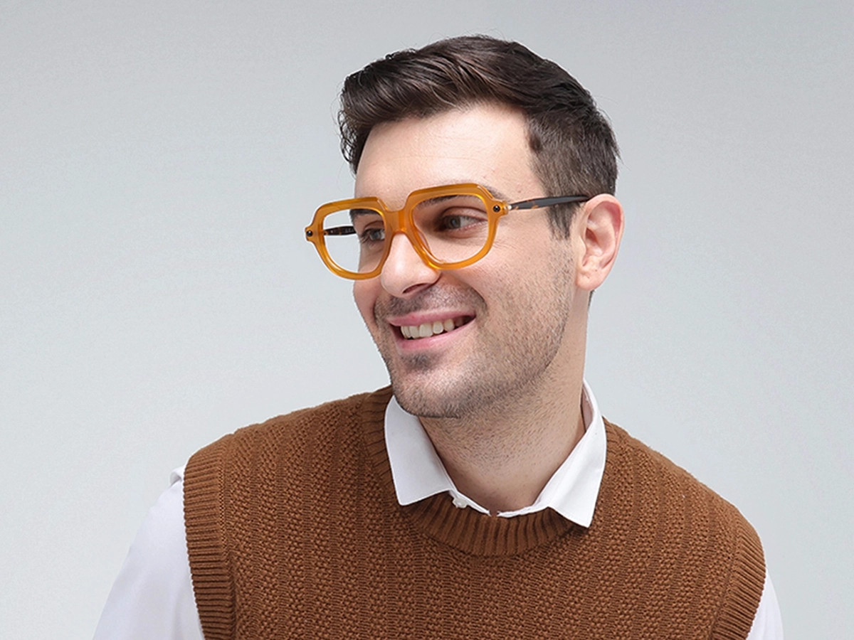 Gold Oversized Glasses 42
