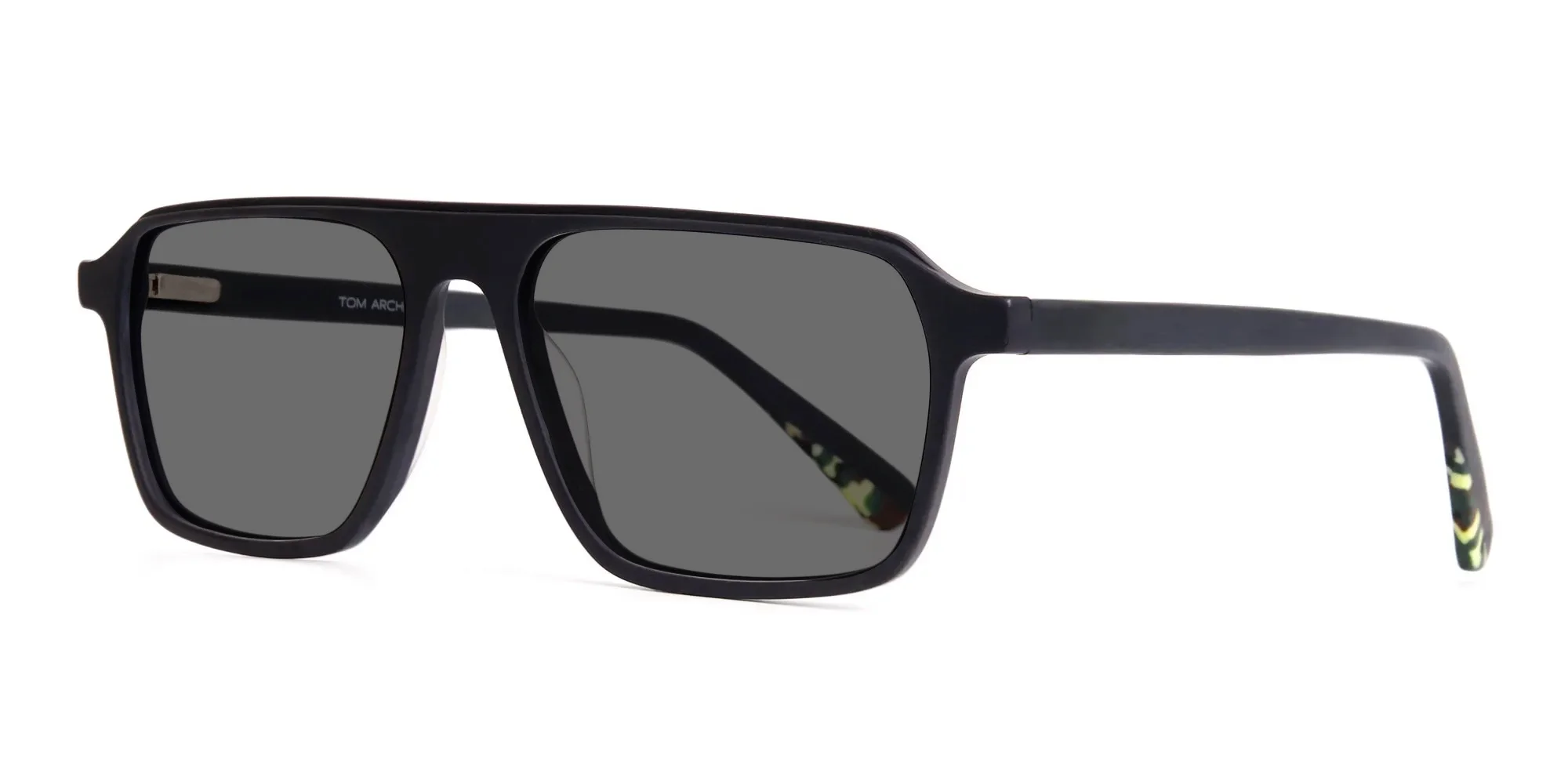 Black Flat Top Sunglasses-3