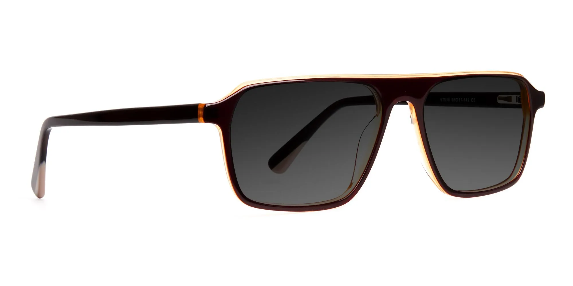 Brown Gradient Pilot Sunglasses-2