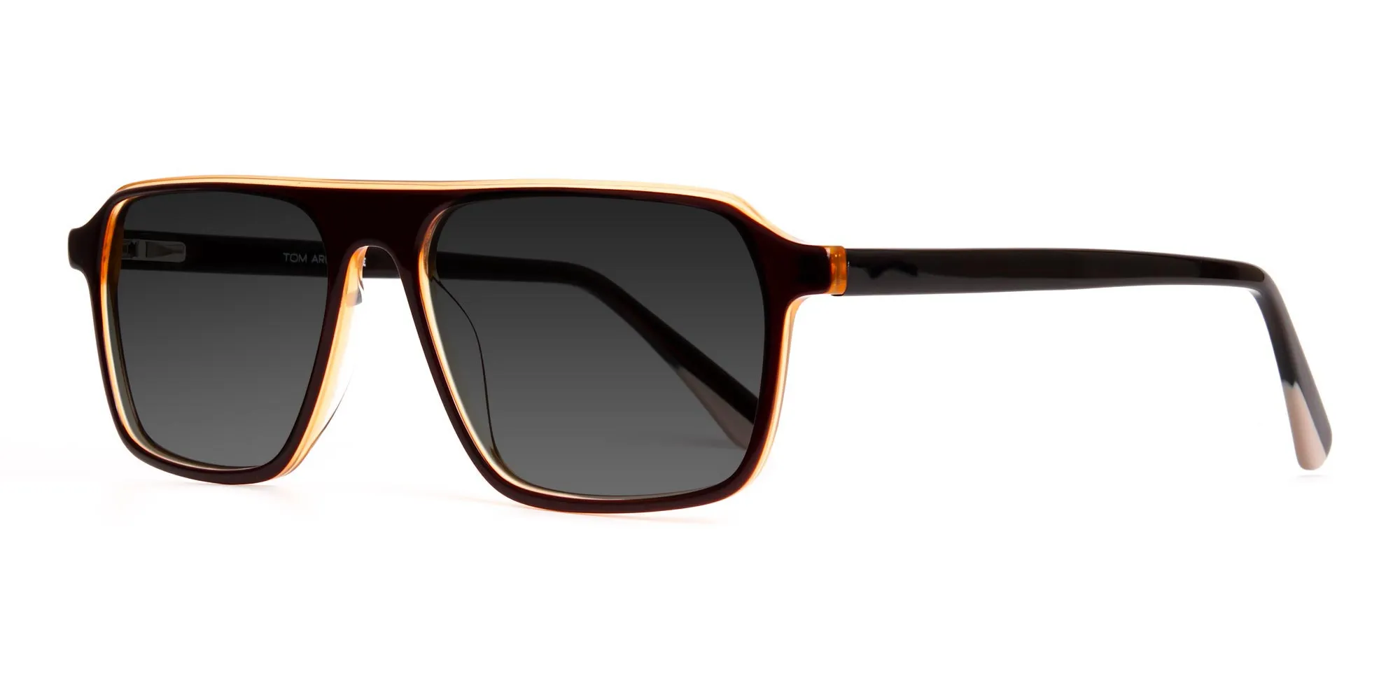 Brown Gradient Pilot Sunglasses-2