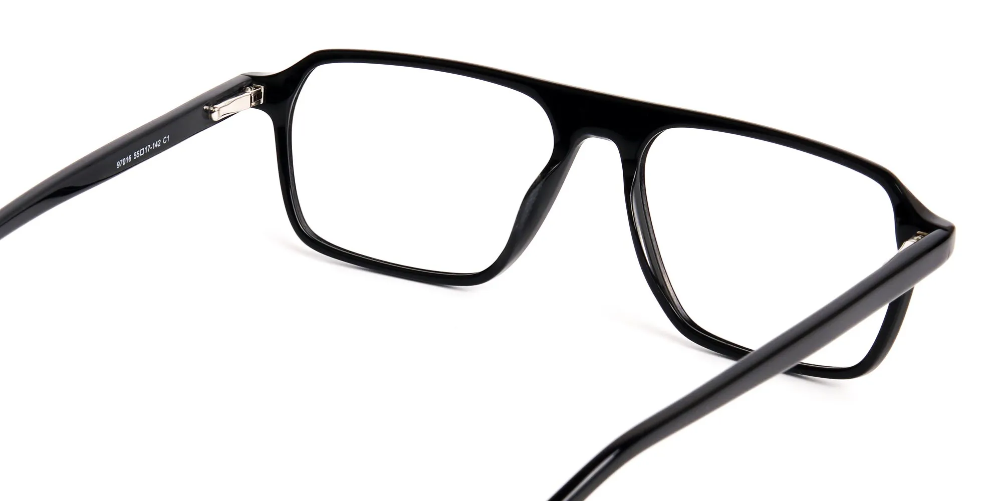 Dark Black Rectangular Full Rim Glasses frames-2