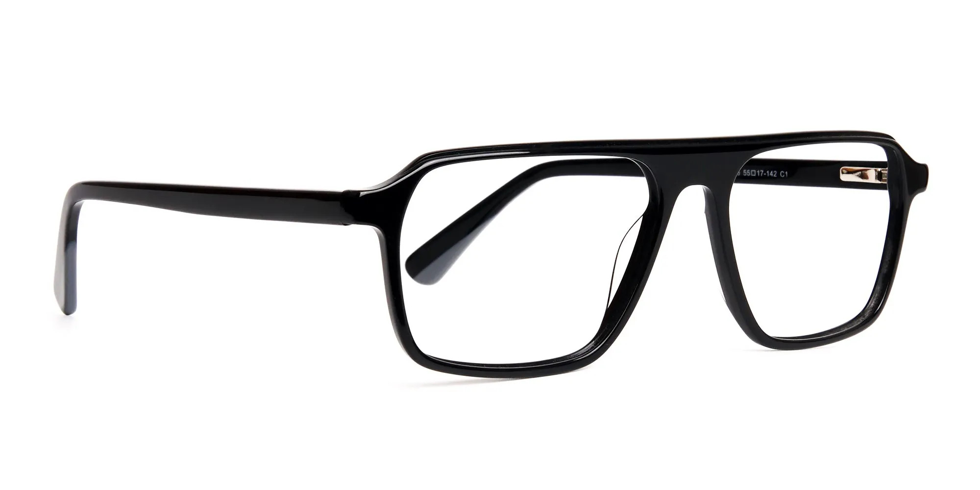 Dark Black Rectangular Full Rim Glasses frames-2