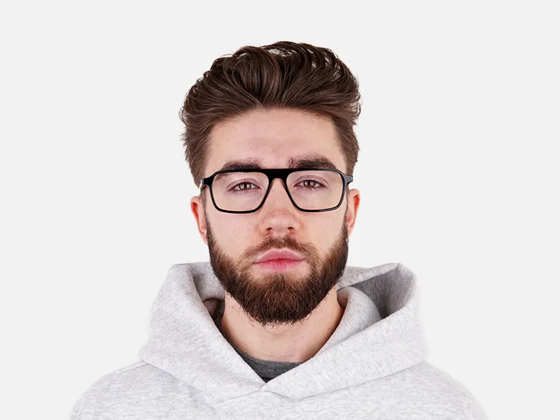 Dark Black Rectangular Full Rim Glasses frames-2