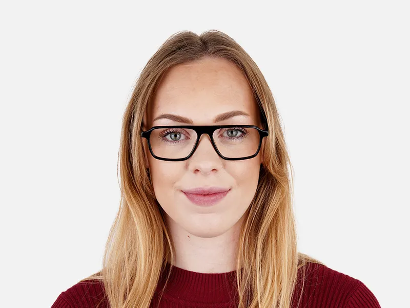 Dark Black Rectangular Full Rim Glasses frames-2