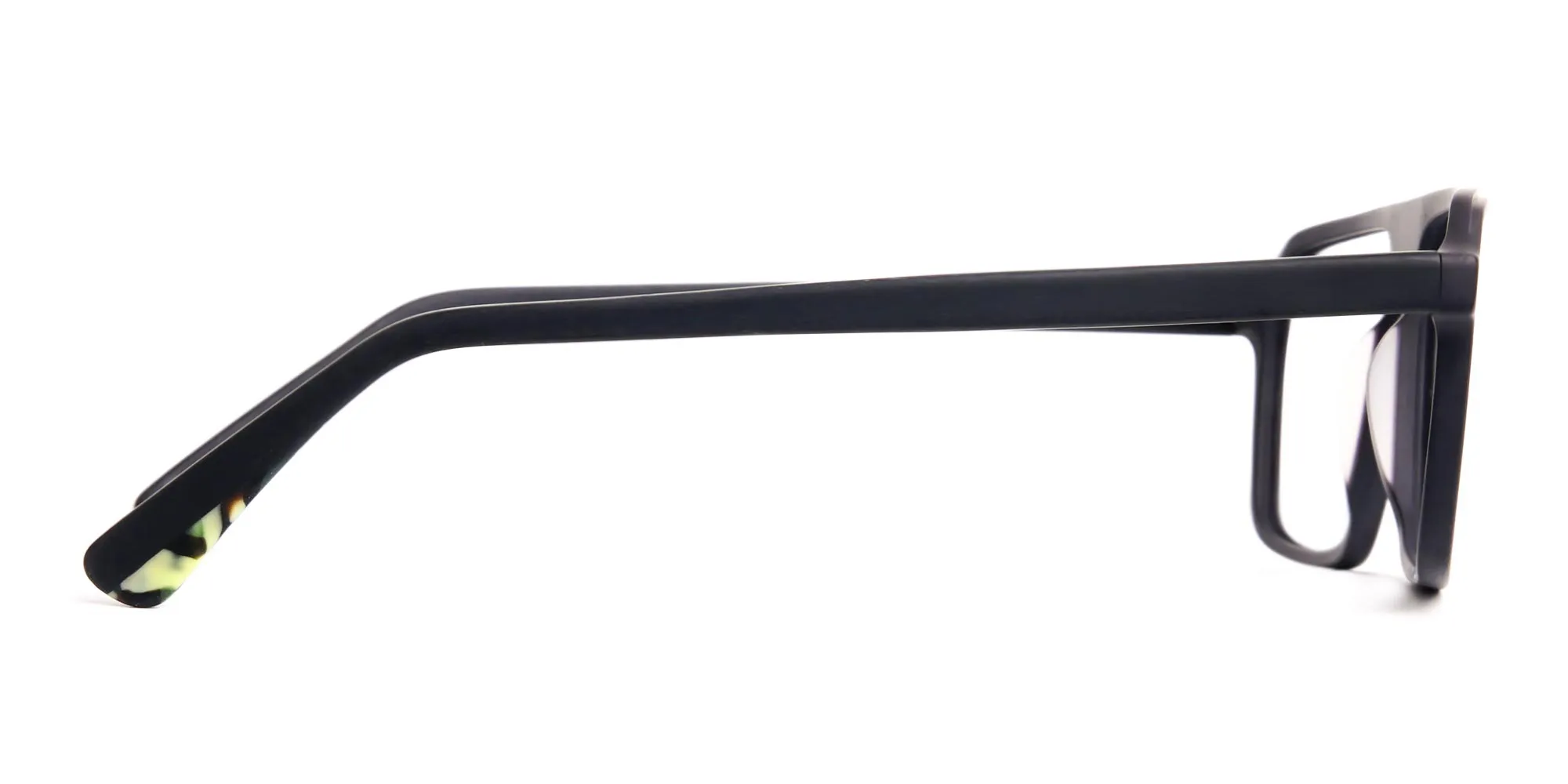 Matte Grey Rectangular Full Rim Glasses frames-2