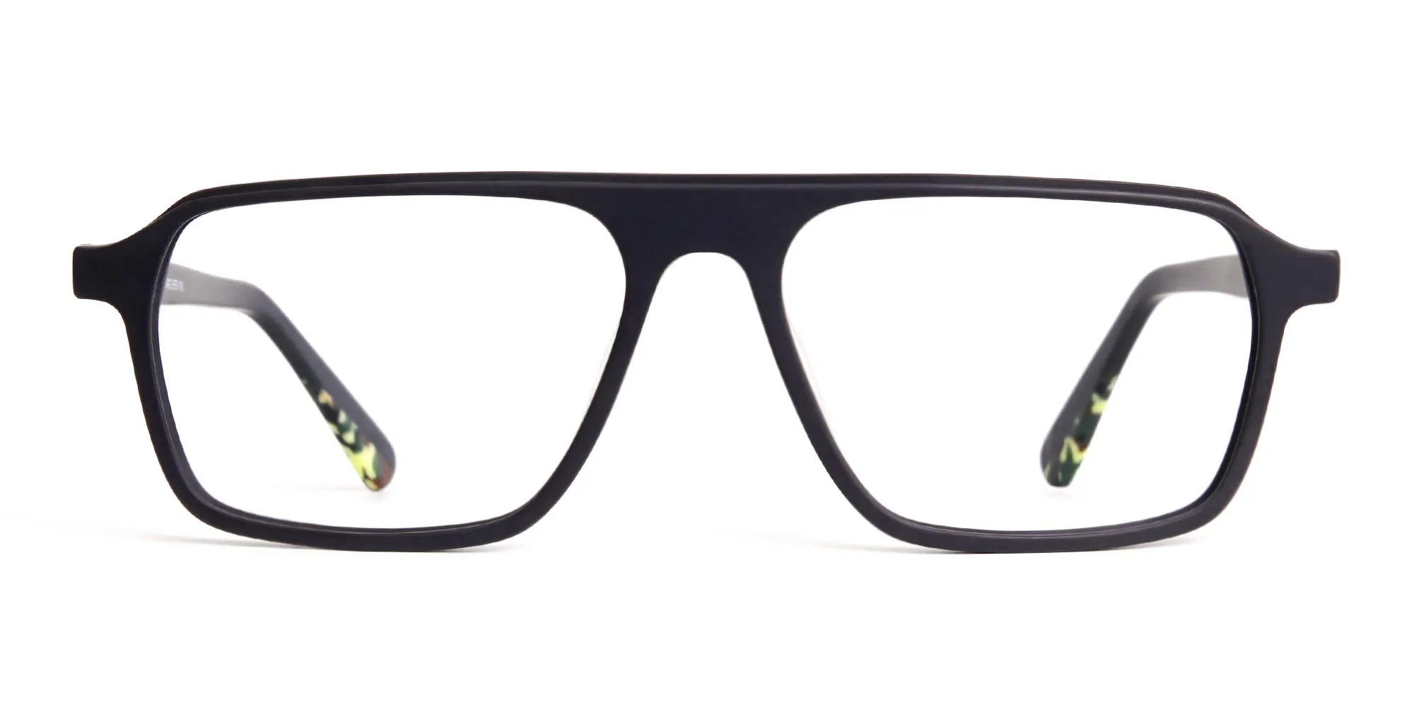 Matte Grey Rectangular Full Rim Glasses frames-2
