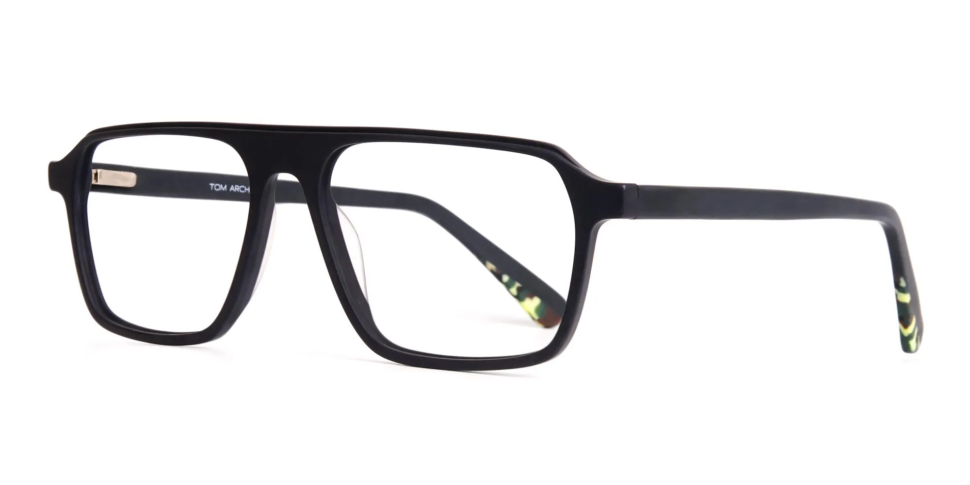 Matte Grey Rectangular Full Rim Glasses frames-2 Matte Grey Rectangular Full Rim Glasses frames-2
