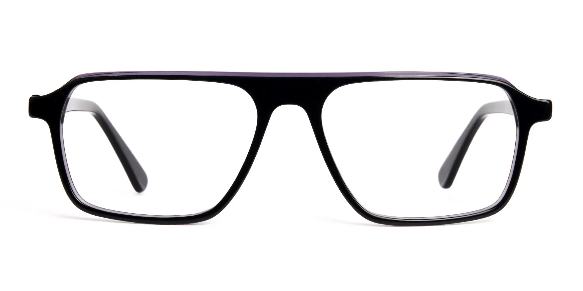 Black and Grey Rectangular Full Rim Glasses frames-2