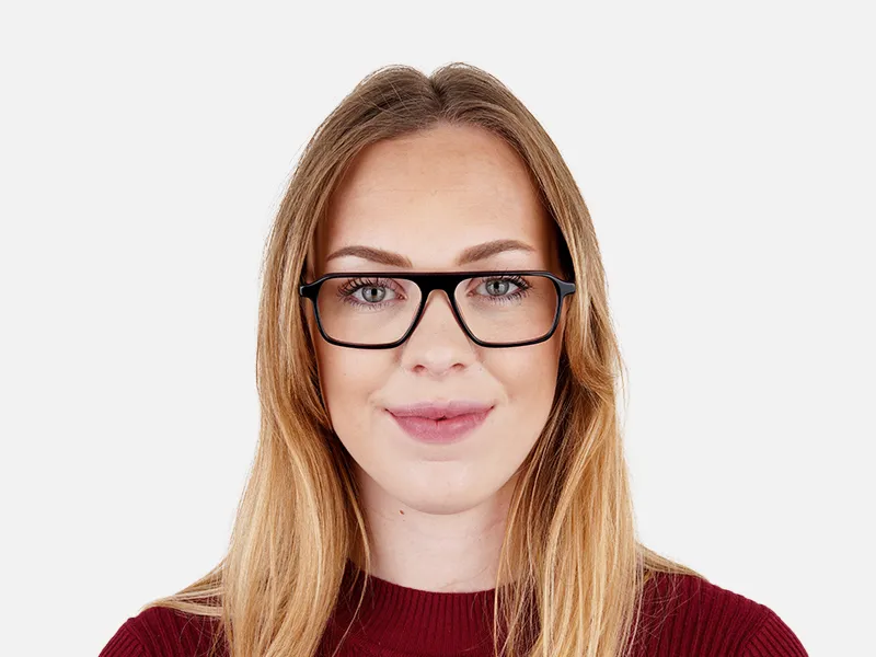 Black and Grey Rectangular Full Rim Glasses frames-2