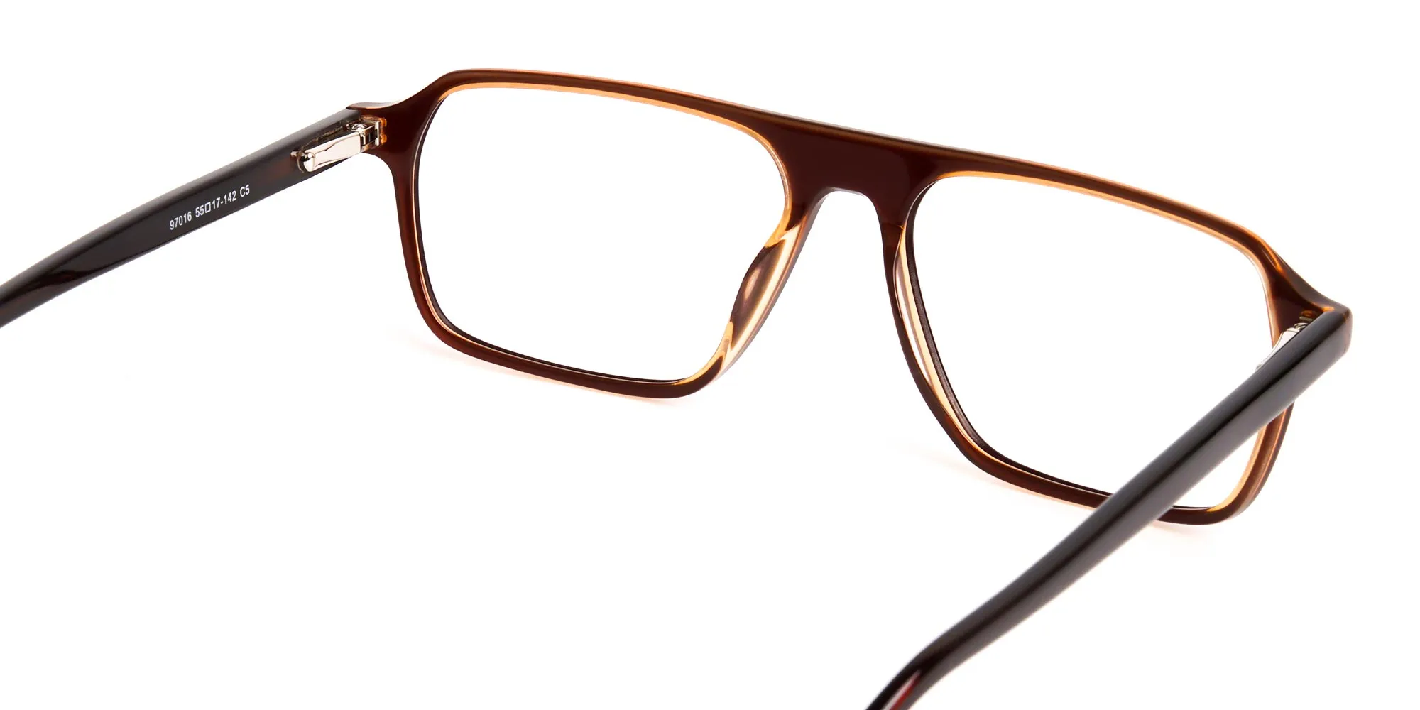 Brown and Black Rectangular Full Rim Glasses frames-2