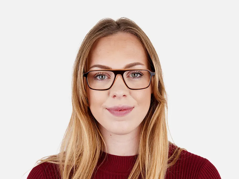 Brown and Black Rectangular Full Rim Glasses frames-2