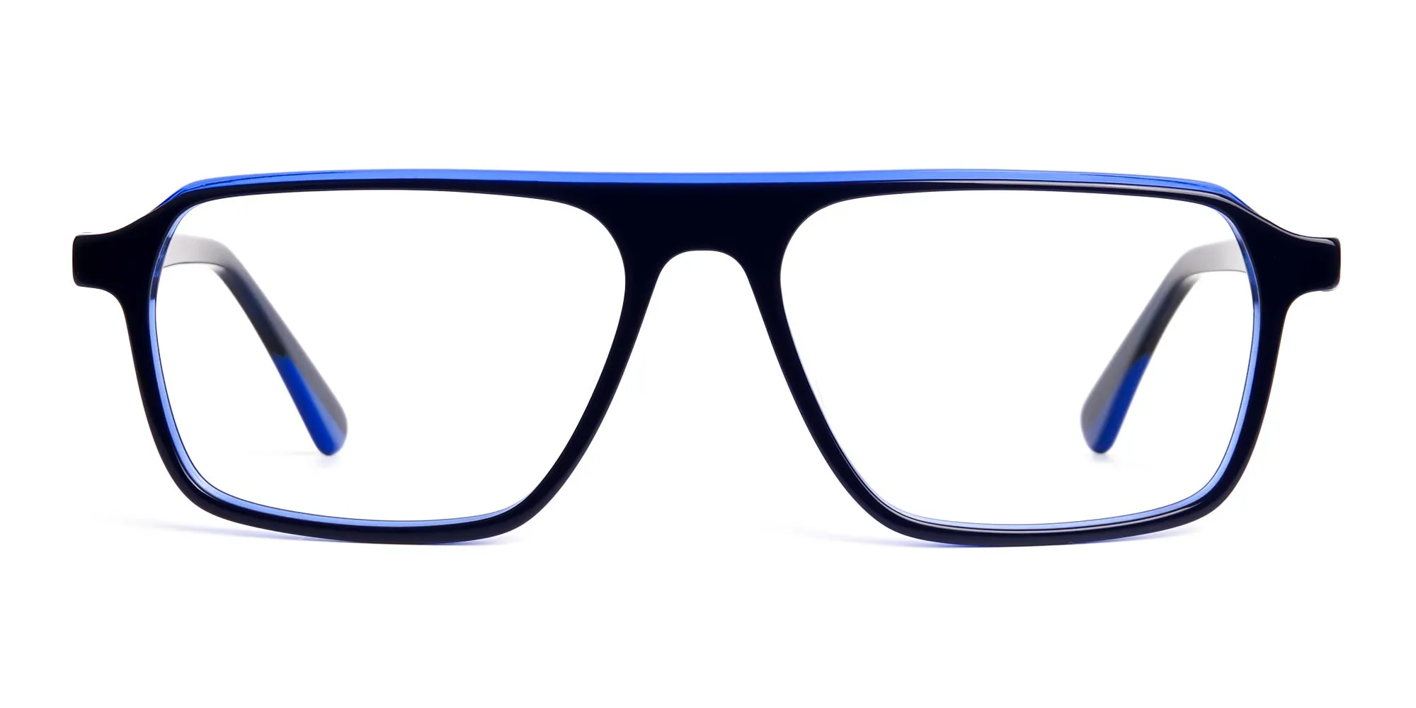Indigo Blue Rectangular Full Rim Glasses frames-2