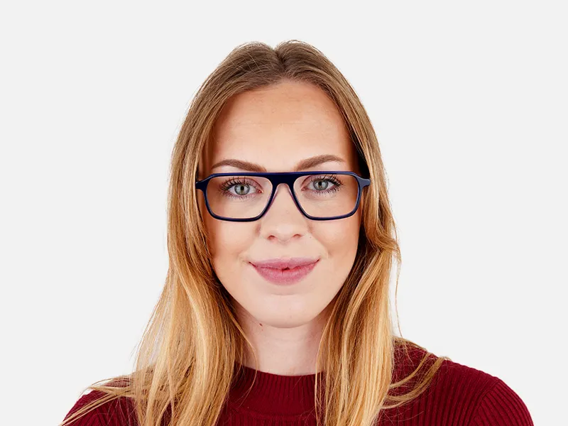 Indigo Blue Rectangular Full Rim Glasses frames-2