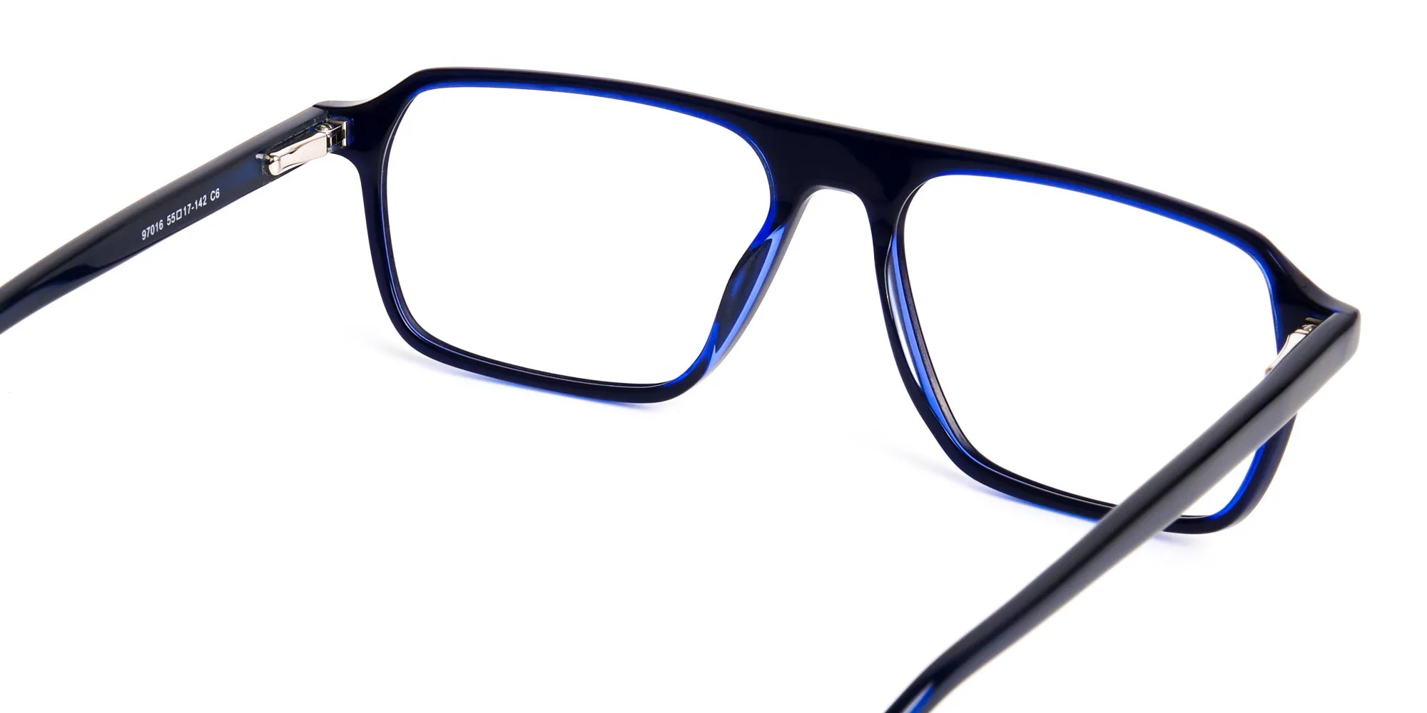 Indigo Blue Rectangular Full Rim Glasses frames-2