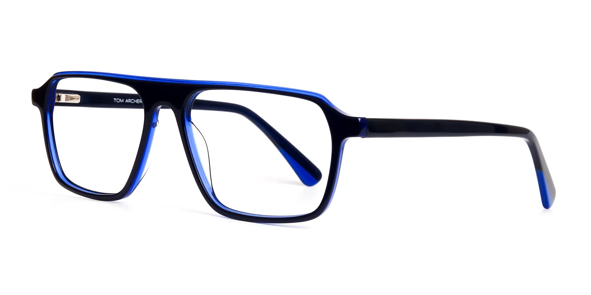 Indigo Blue Rectangular Full Rim Glasses frames-2 Indigo Blue Rectangular Full Rim Glasses frames-2