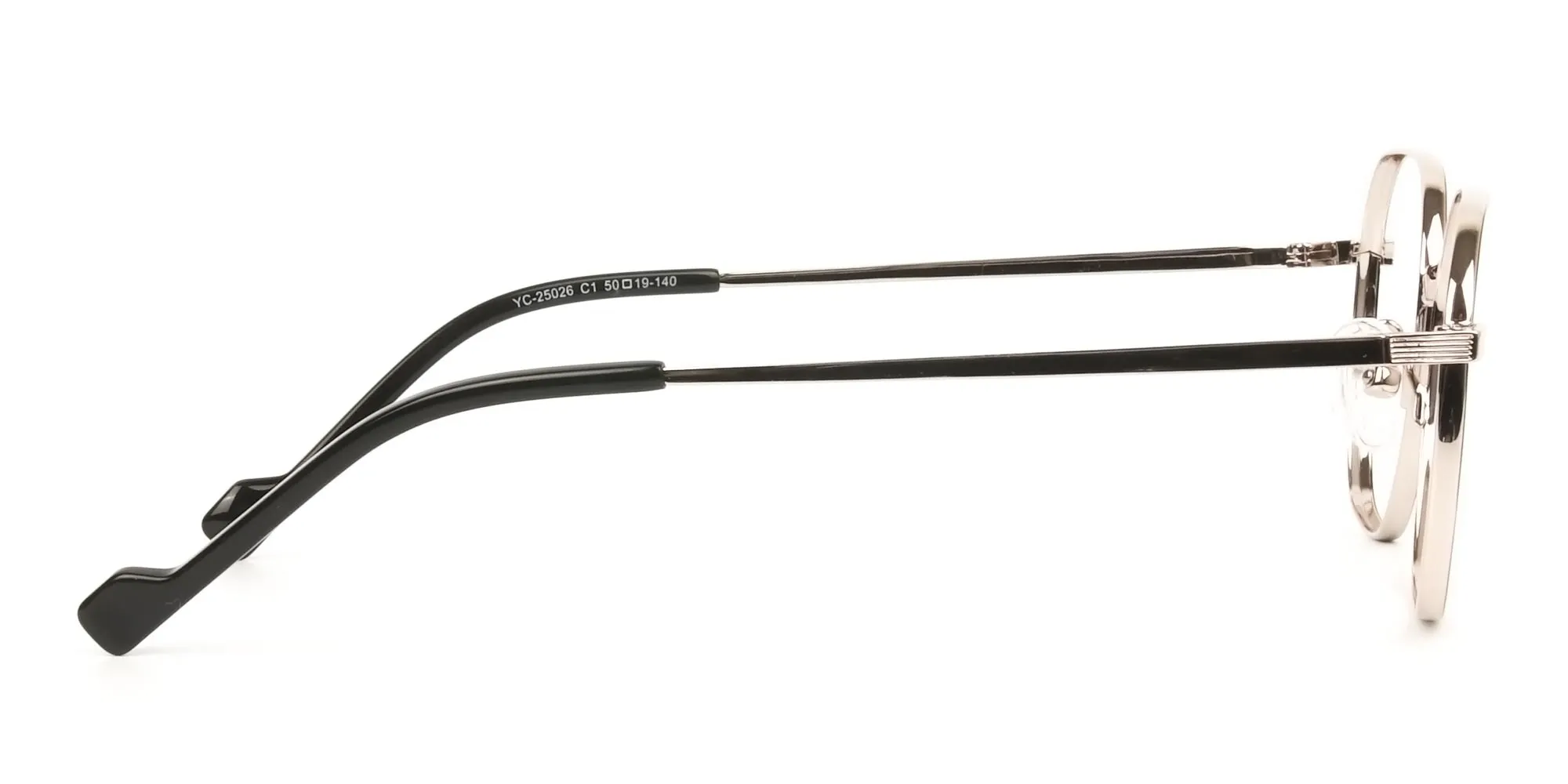 Gold Black Geometric Square Glasses in Metal - 2