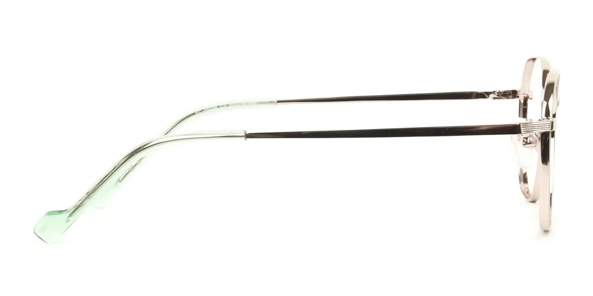 Gold Mint Green Geometric Glasses in Hexagon Shape - 2