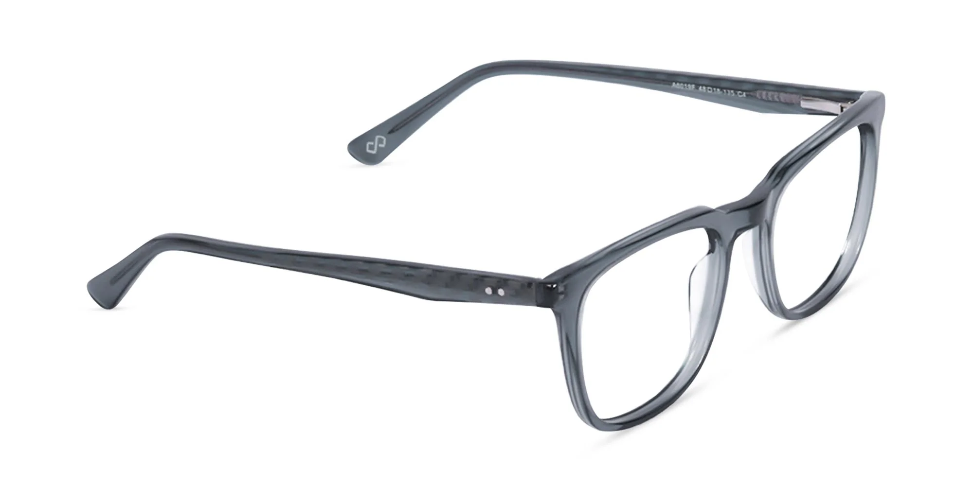 Crystal Slate Grey Square Glasses-2