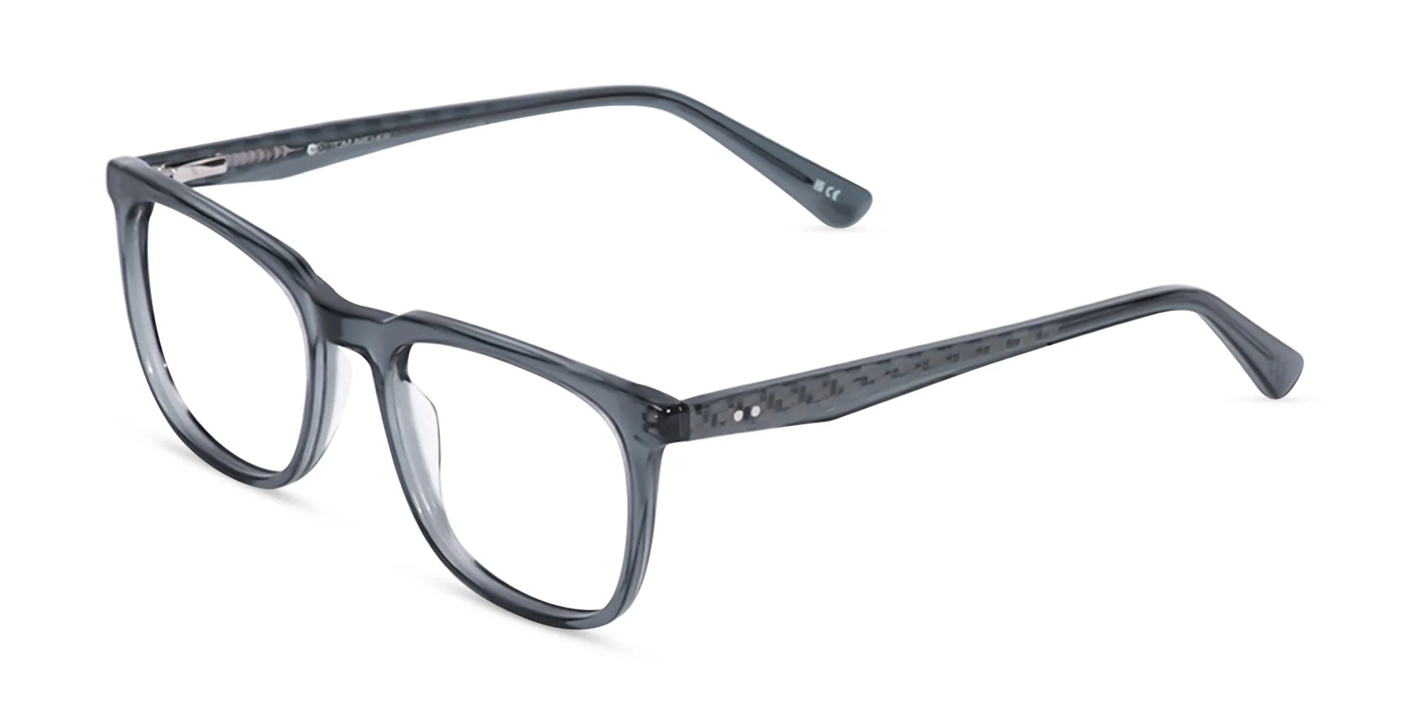 Crystal Slate Grey Square Glasses-3