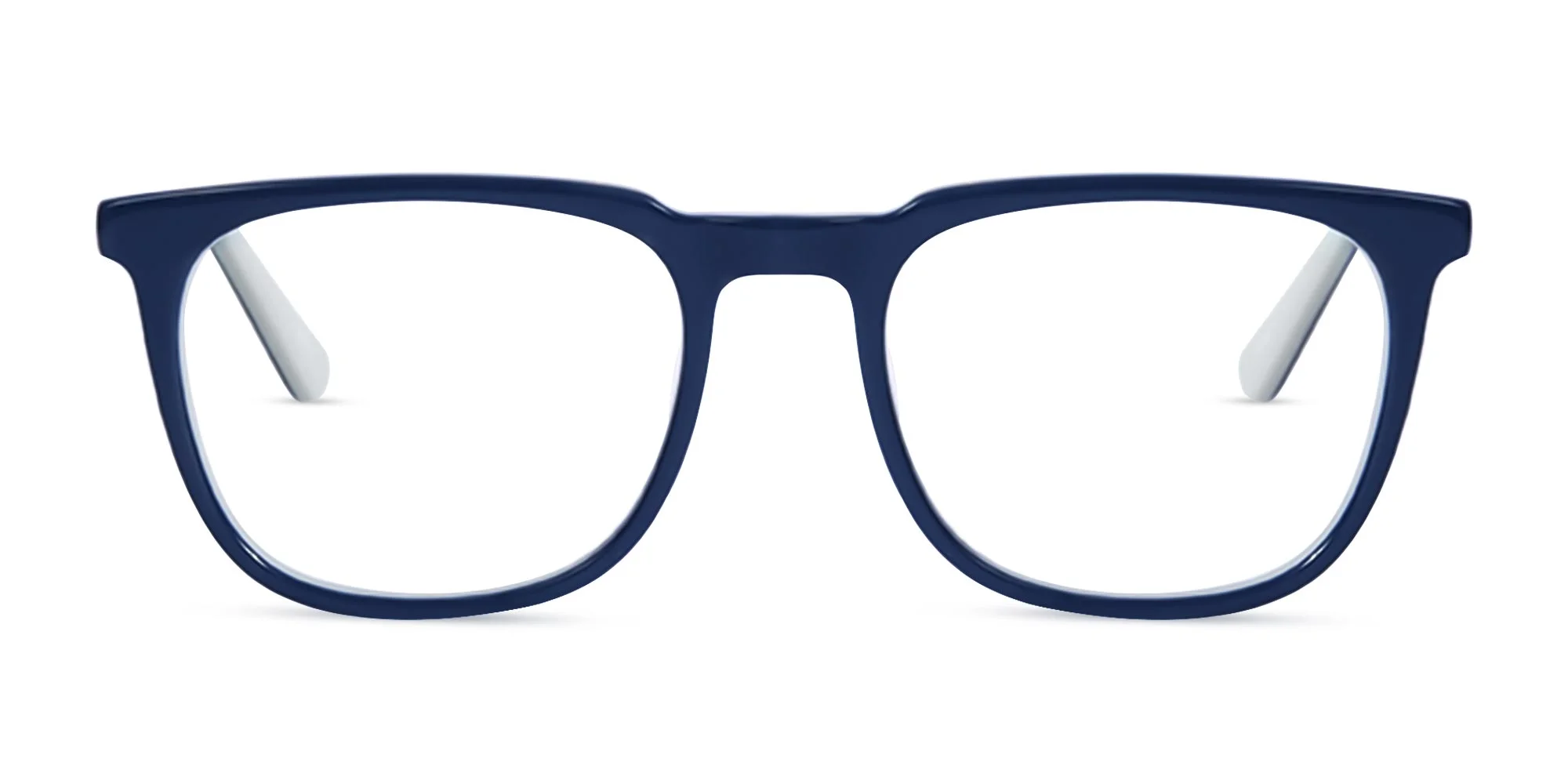 Navy Blue And Grey Square Glasses -1