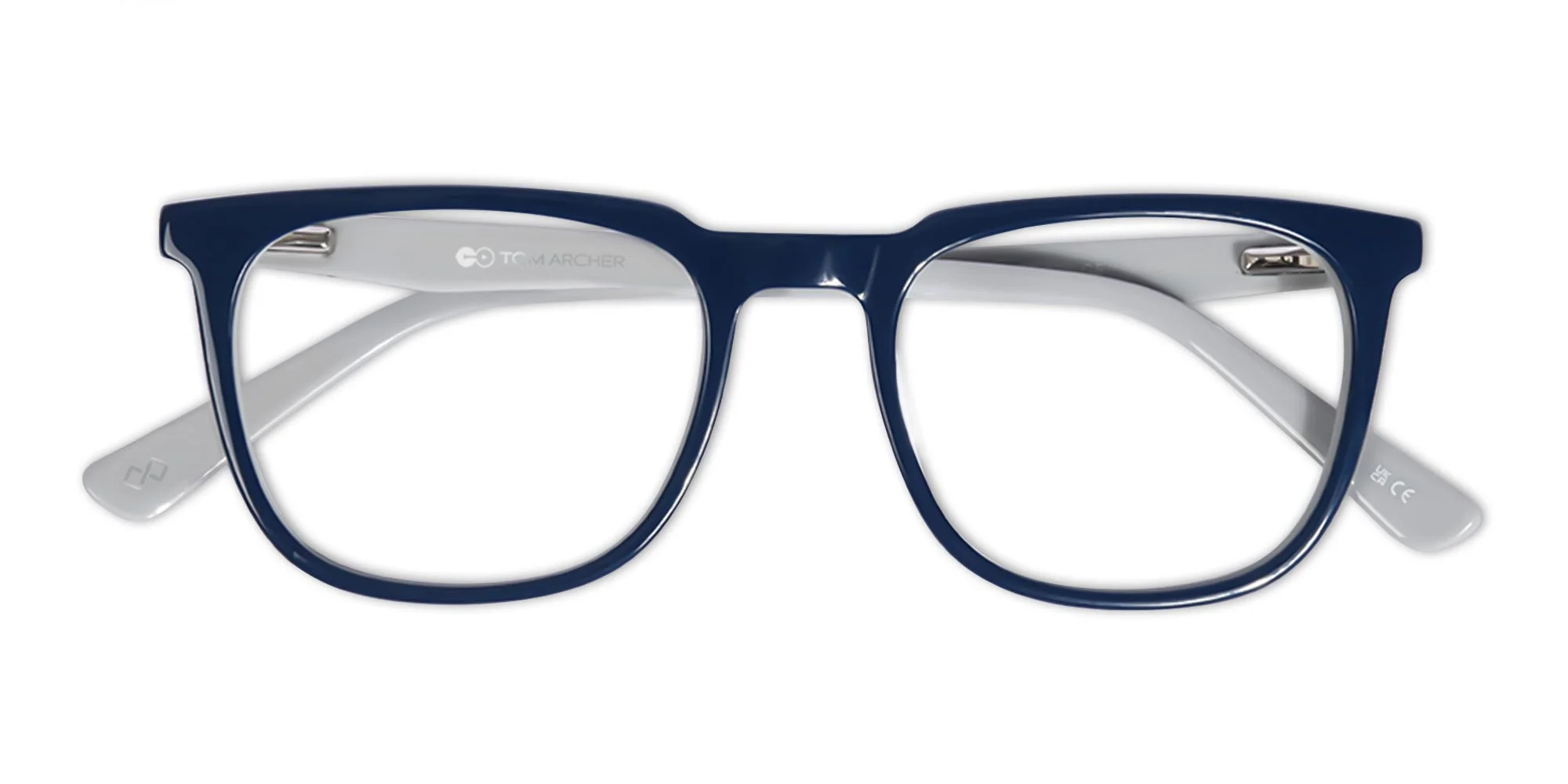 Navy Blue And Grey Square Glasses-6